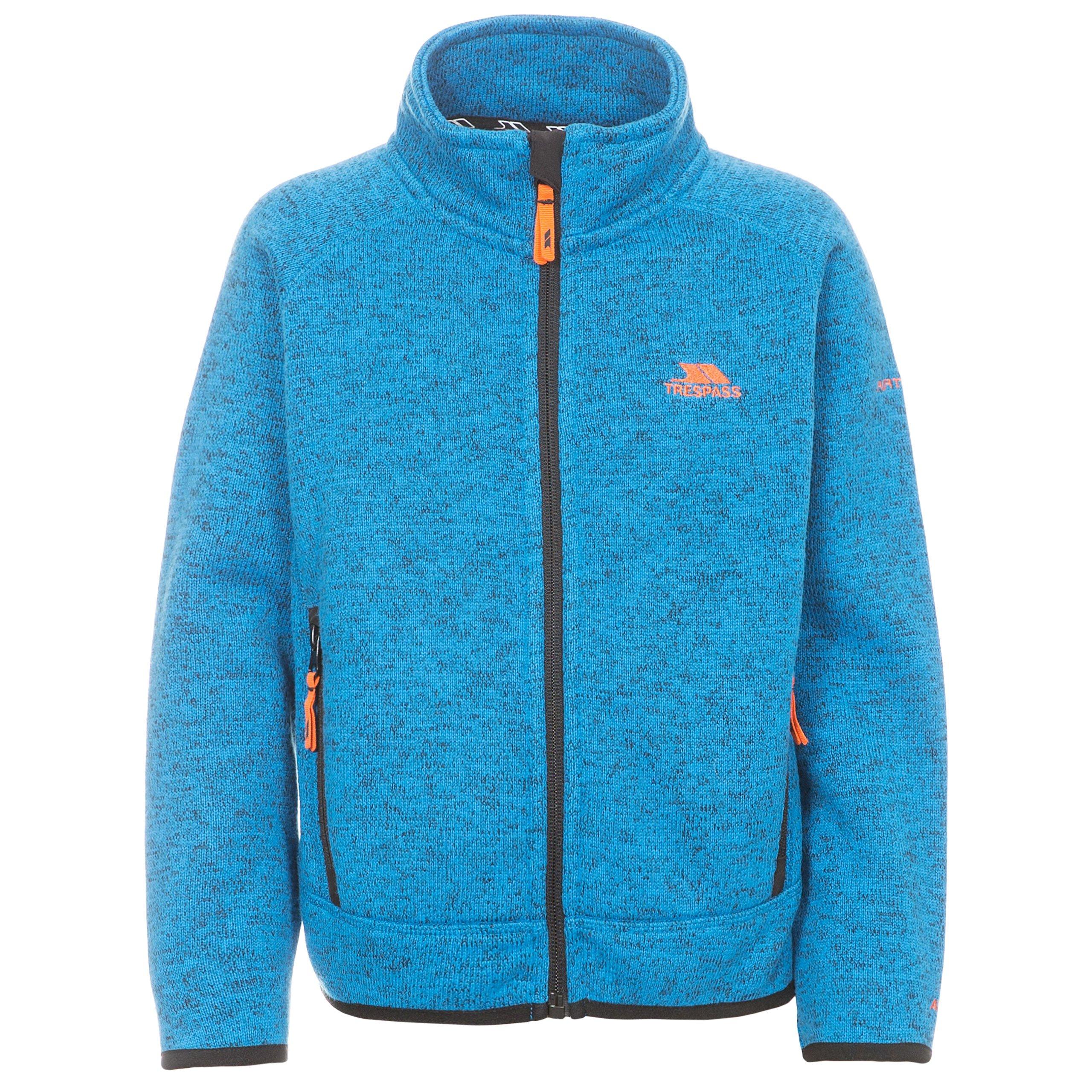 Blue Marl - Trespass - Kids' Mario Full-Zip Fleece - 1