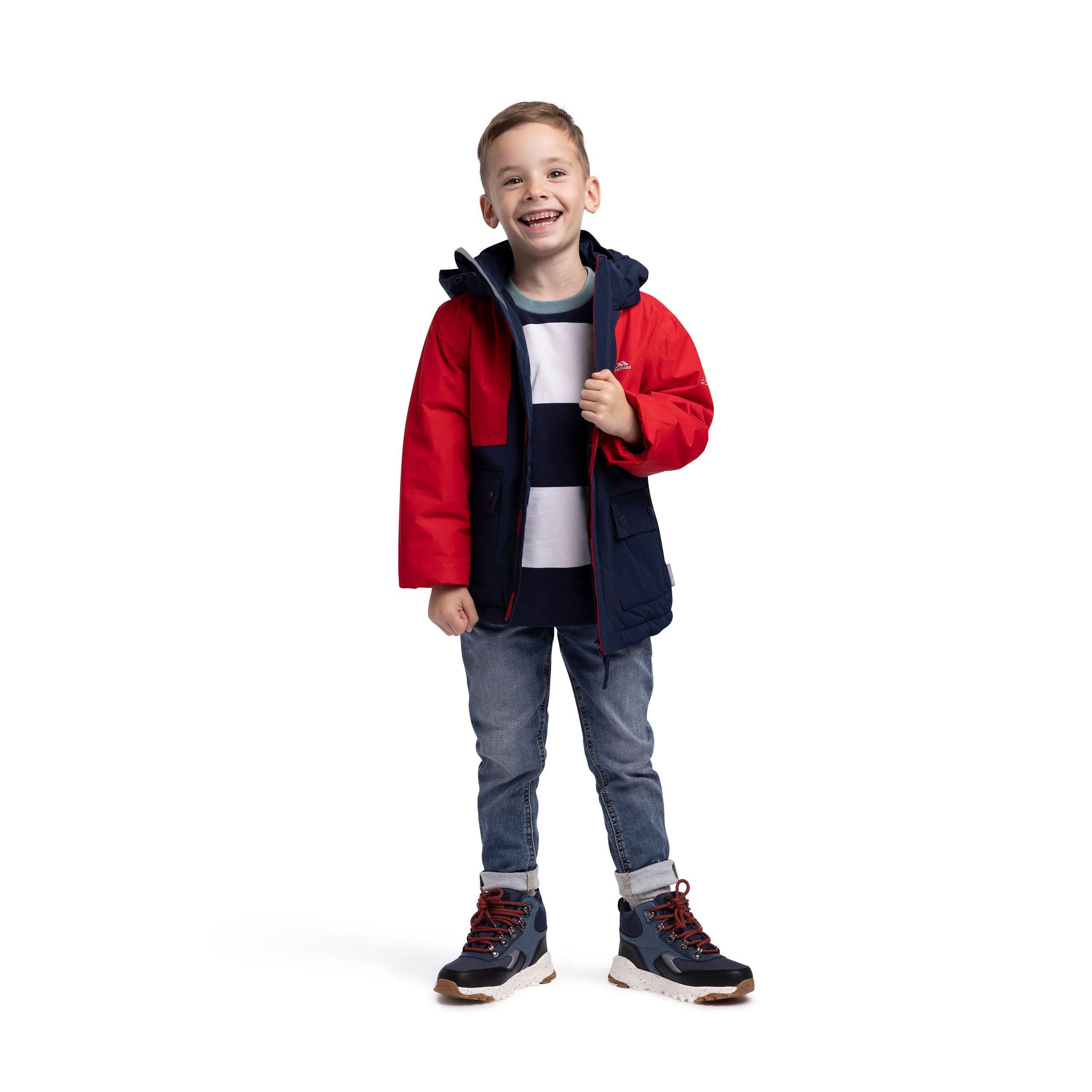 Red - Trespass - Unisex Kids' Risk Waterproof Jacket - 6
