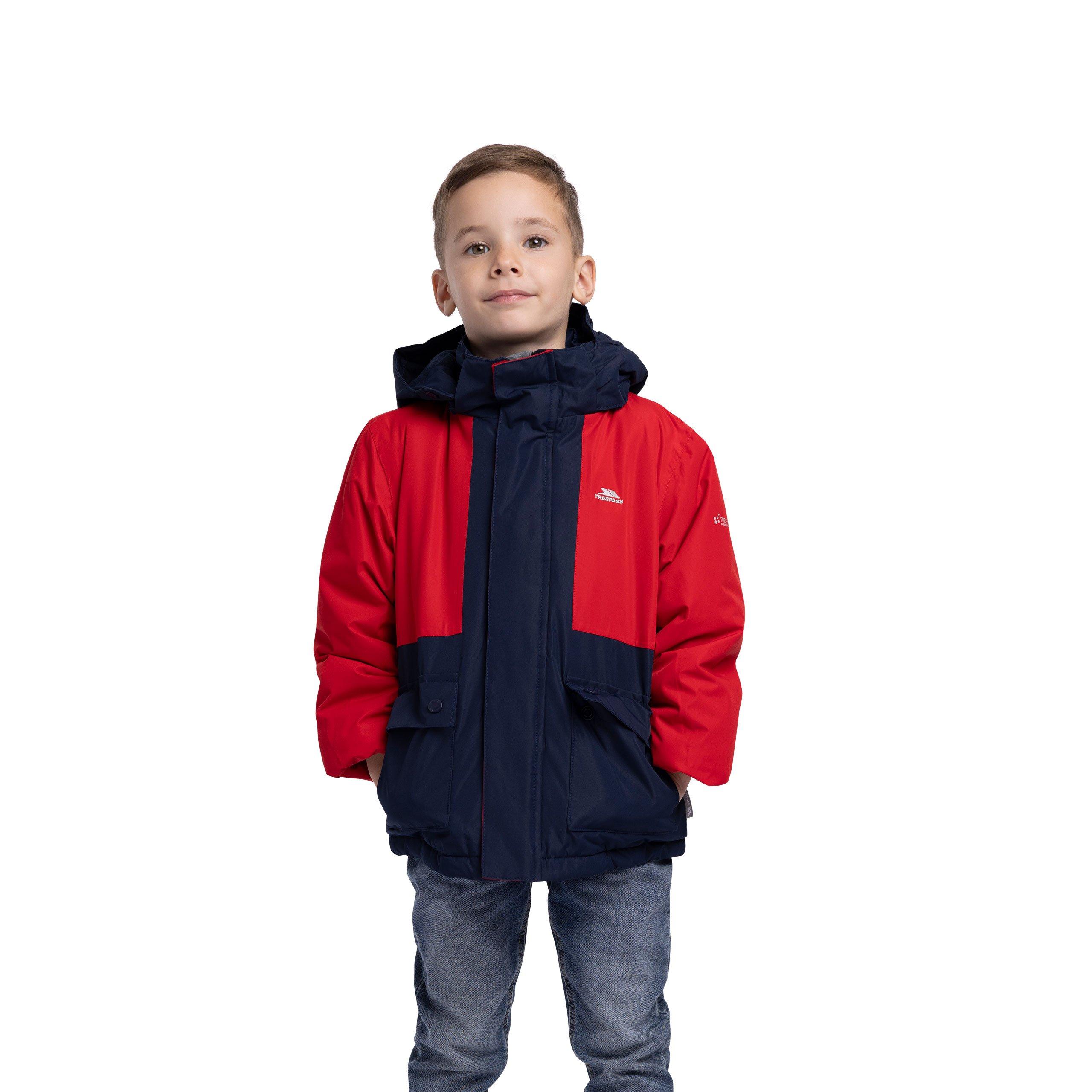 Red - Trespass - Unisex Kids' Risk Waterproof Jacket - 9