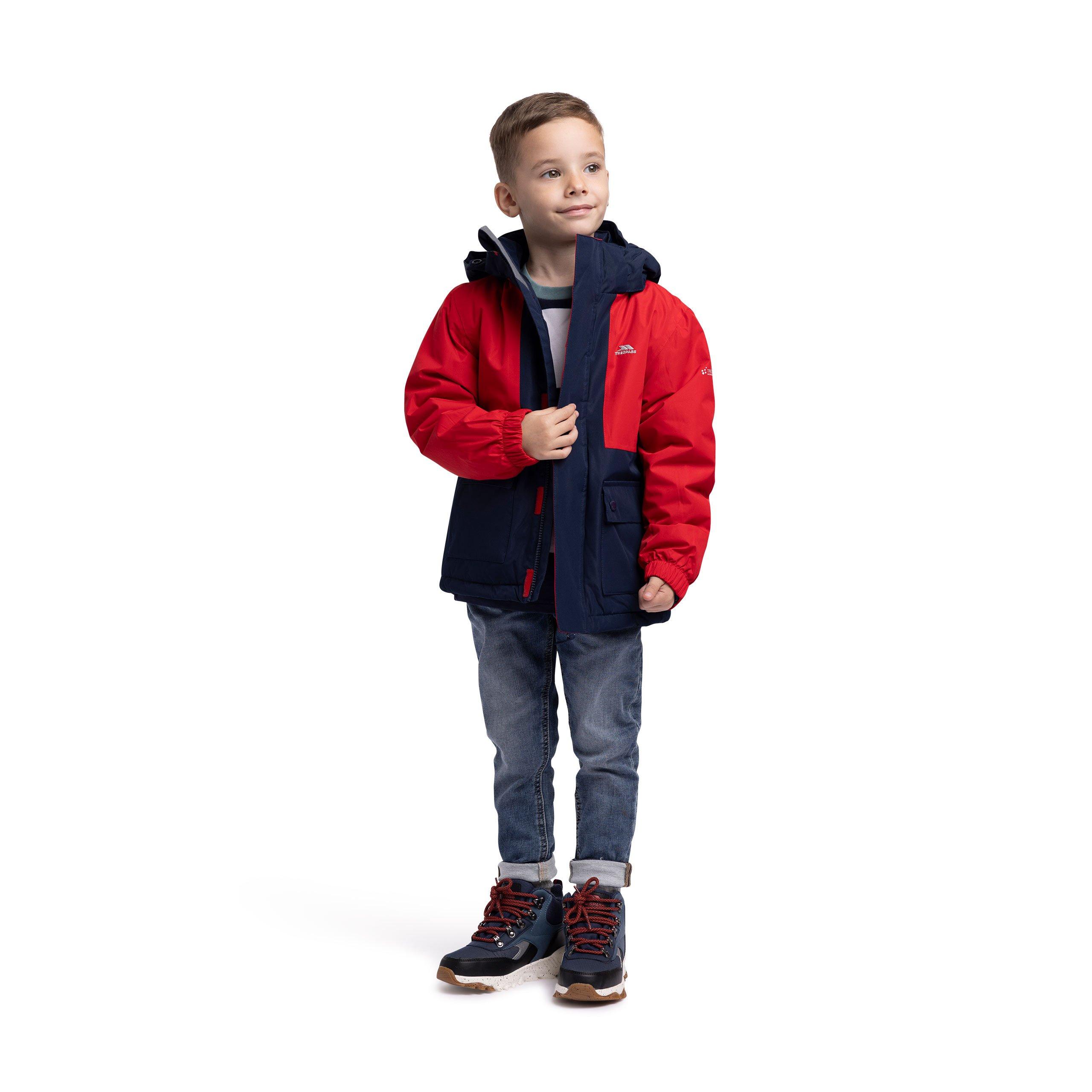 Red - Trespass - Unisex Kids' Risk Waterproof Jacket - 3