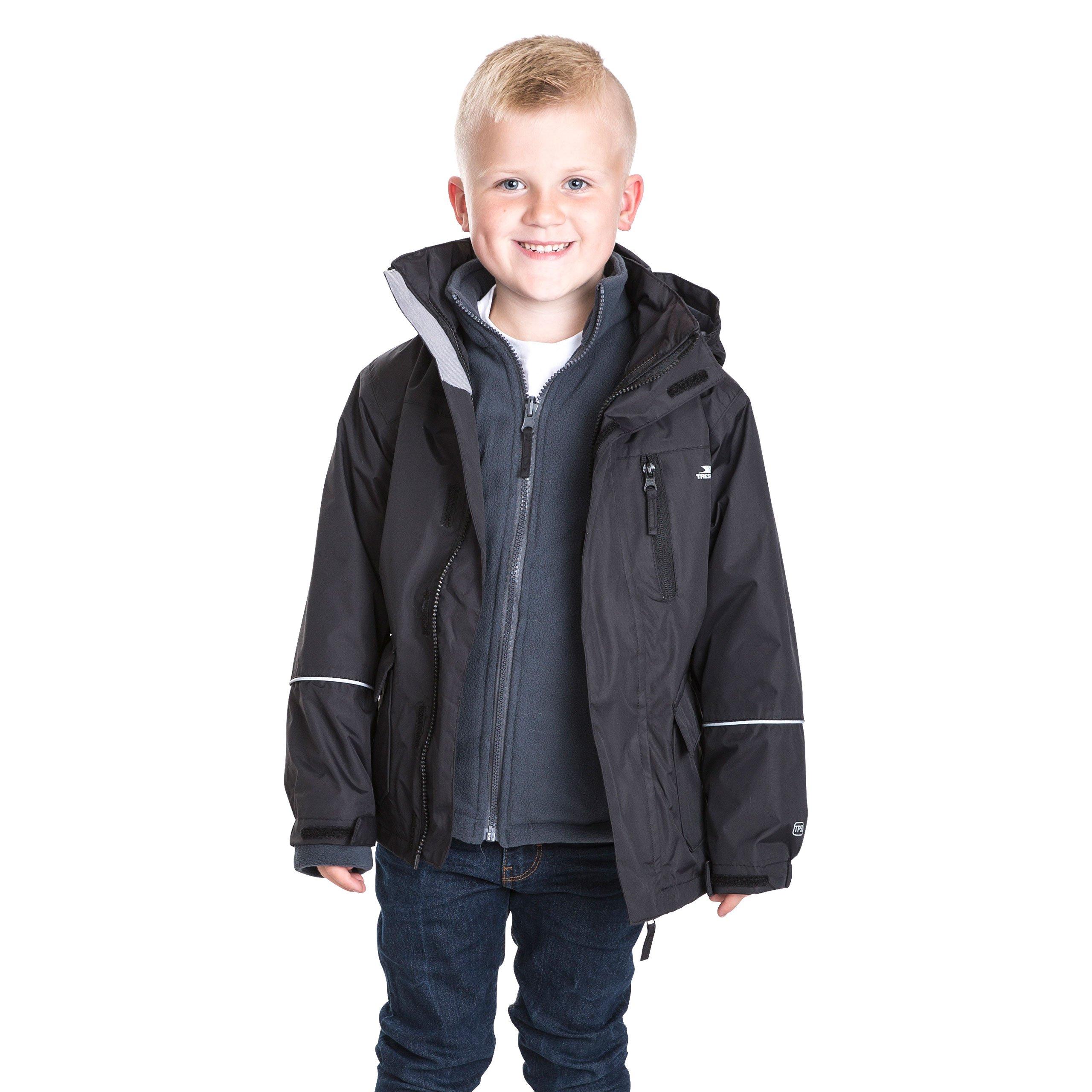 Zwart - Trespass - Kids' Prime 3-in-1 Waterproof Insulated Puffer Jacket - 3