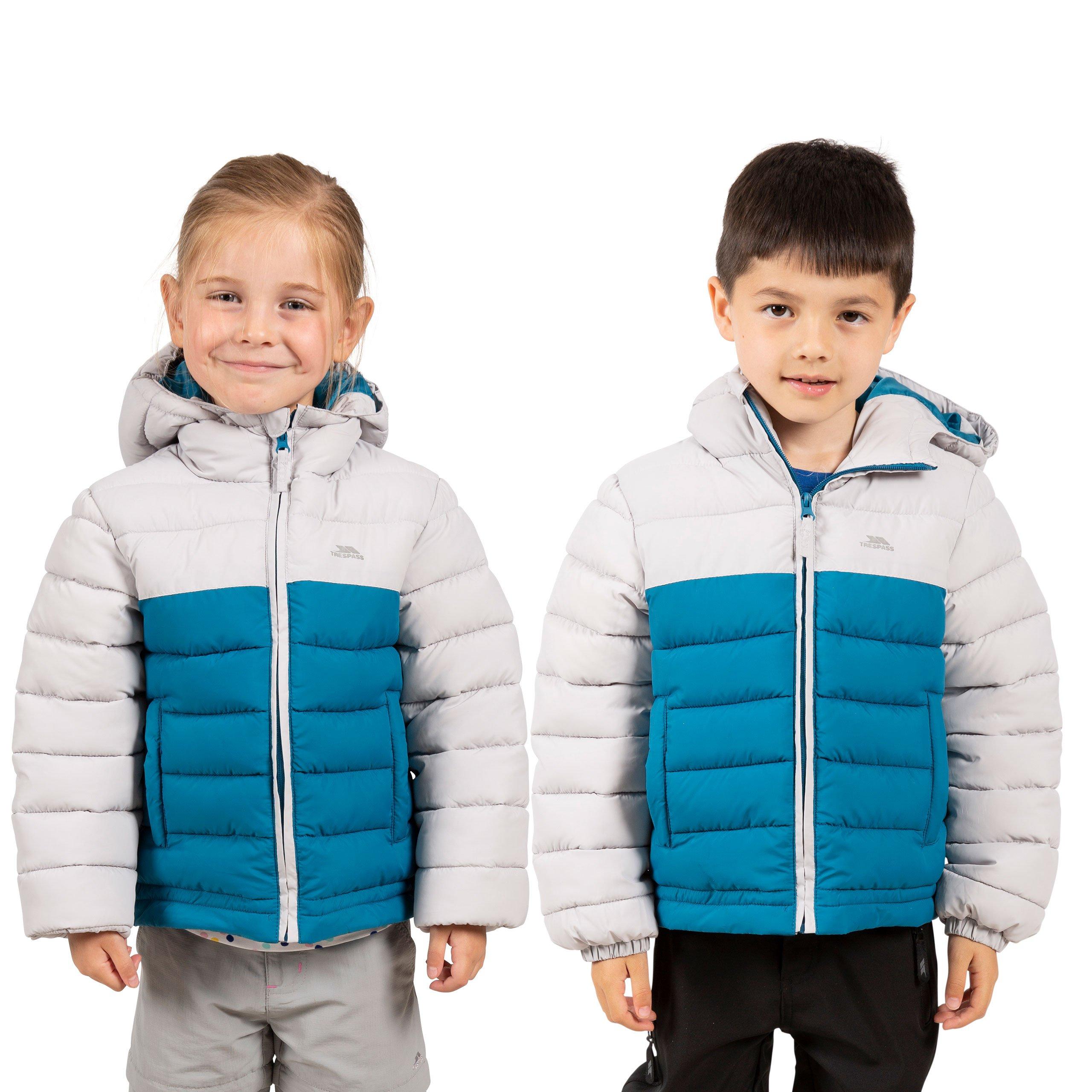 Rich Teal - Trespass - Kids' Padded Insulated Puffer Jacket - 3