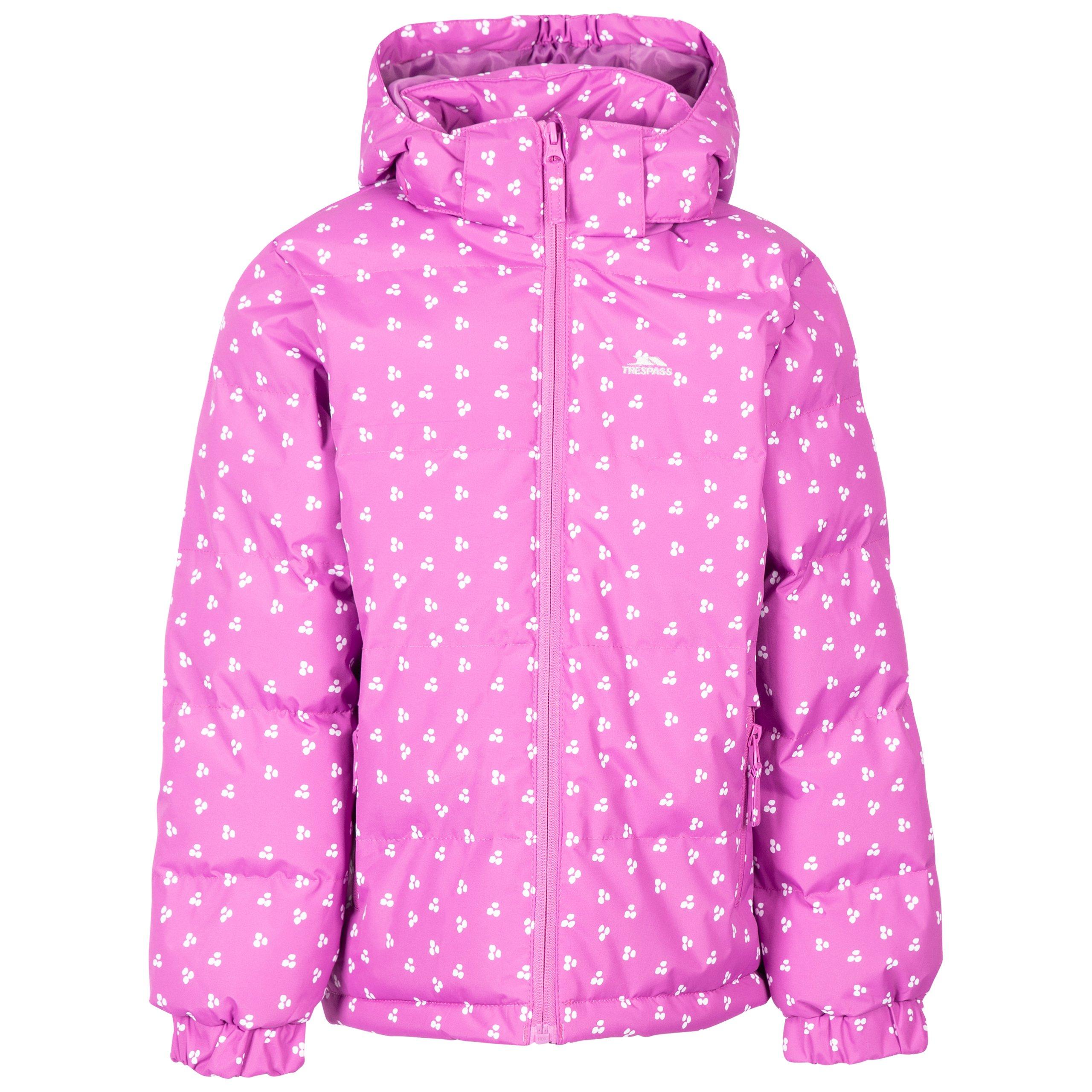 Trespass  Kids ' Lightweight Insulated Puffer Jacket - Deep Pink - 2-3 Yrs