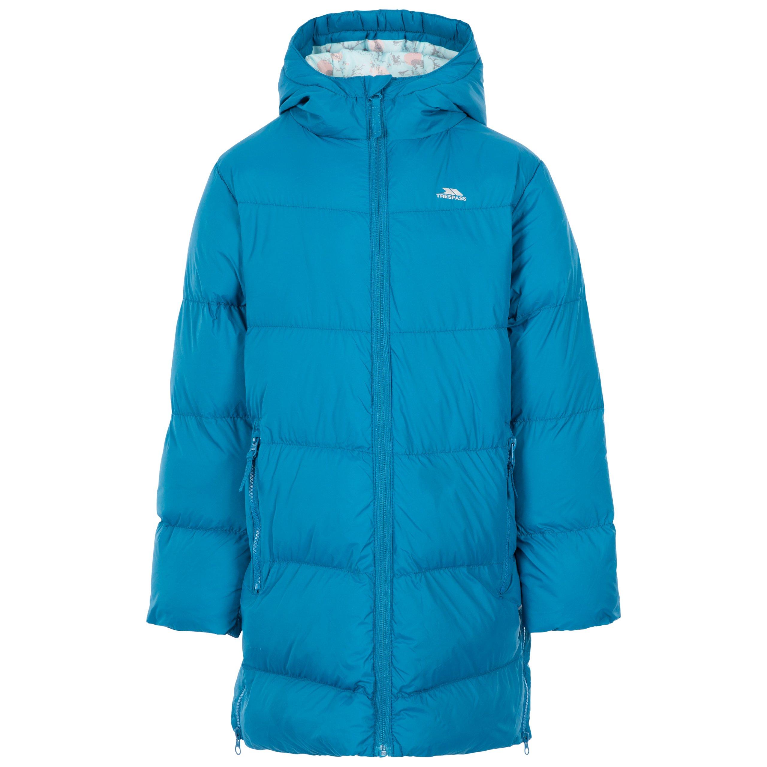 Rich Teal - Trespass - Unisex Kids' Long Padded Waterproof Jacket - 1