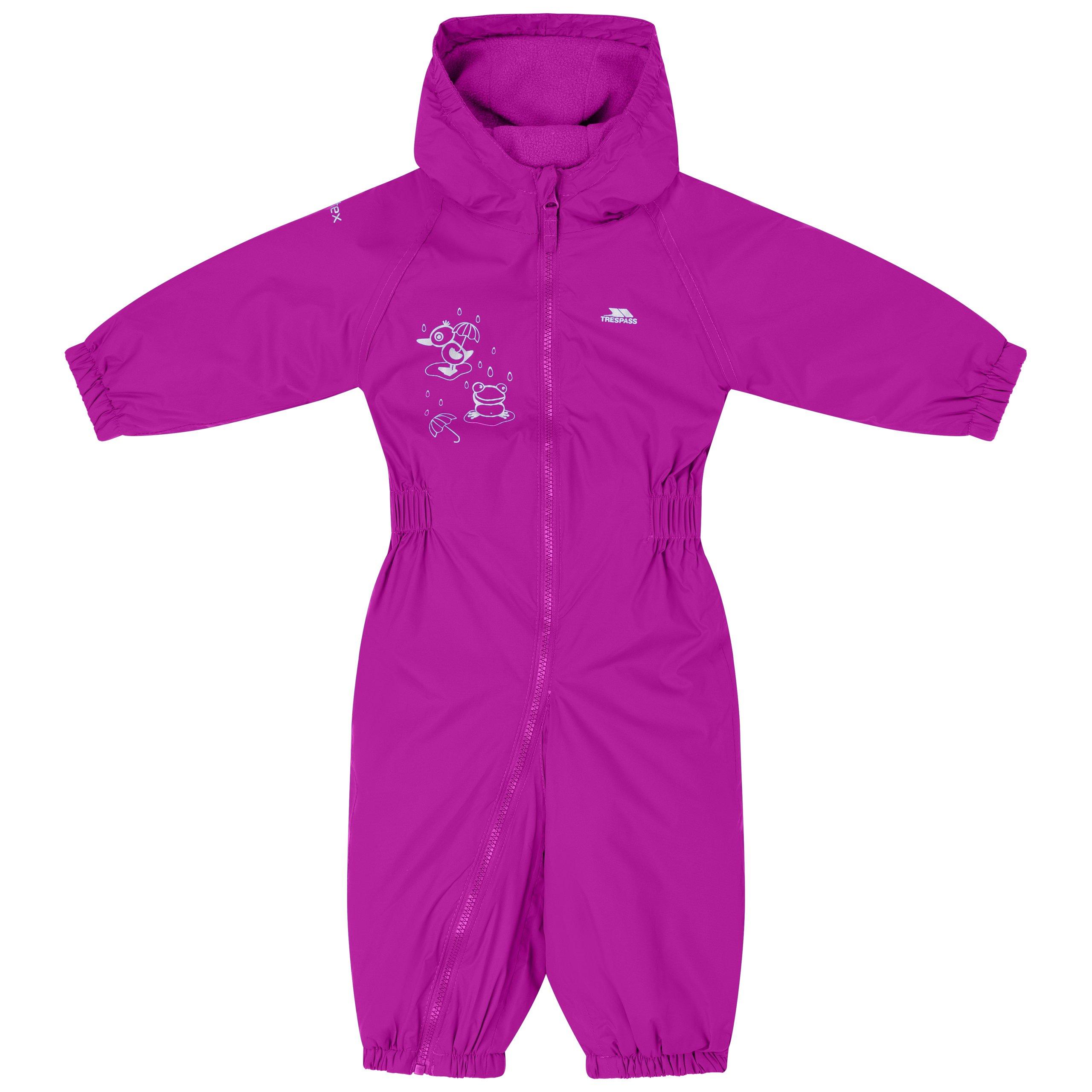Purple Orchid - Trespass - Unisex Kids' Dripdrop Waterproof Jacket - 1
