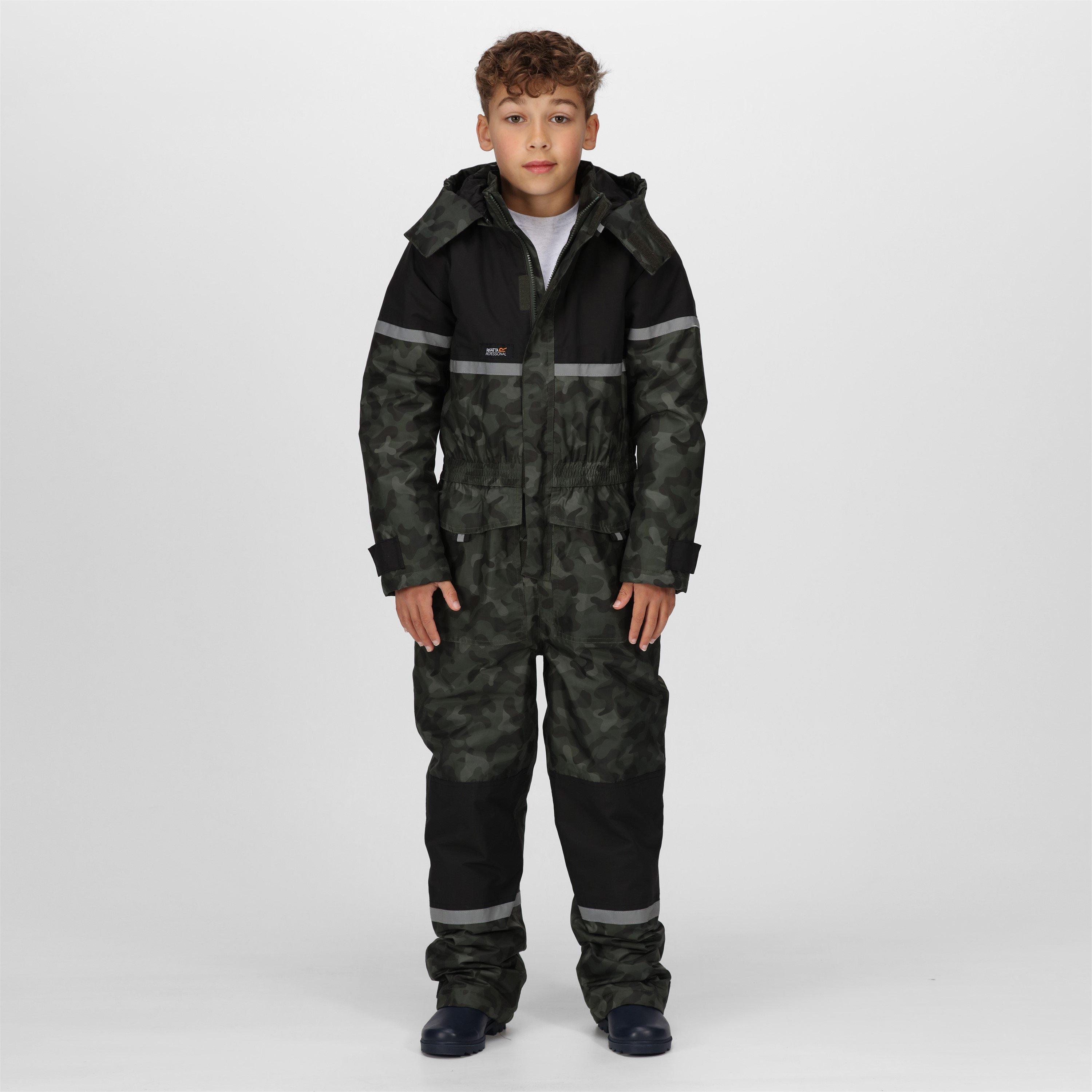 Camouflage/Nero - Regatta - Kids' Rancher Waterproof Jacket - 3