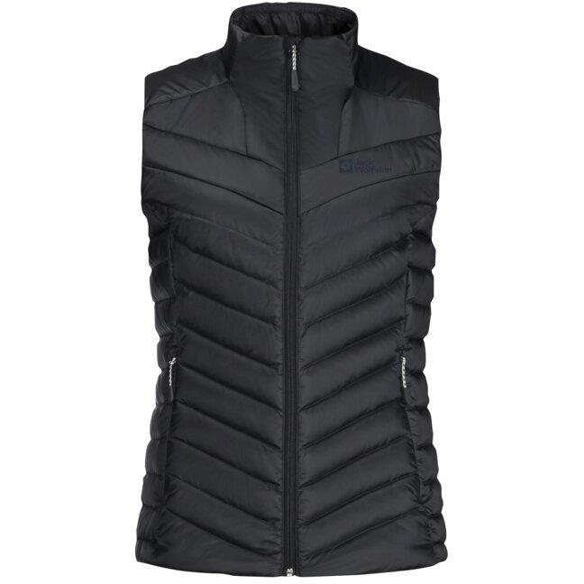Jack Wolfskin Women's Passamani Quilted Water-Resistant Gilet - Black - 12 (M)
