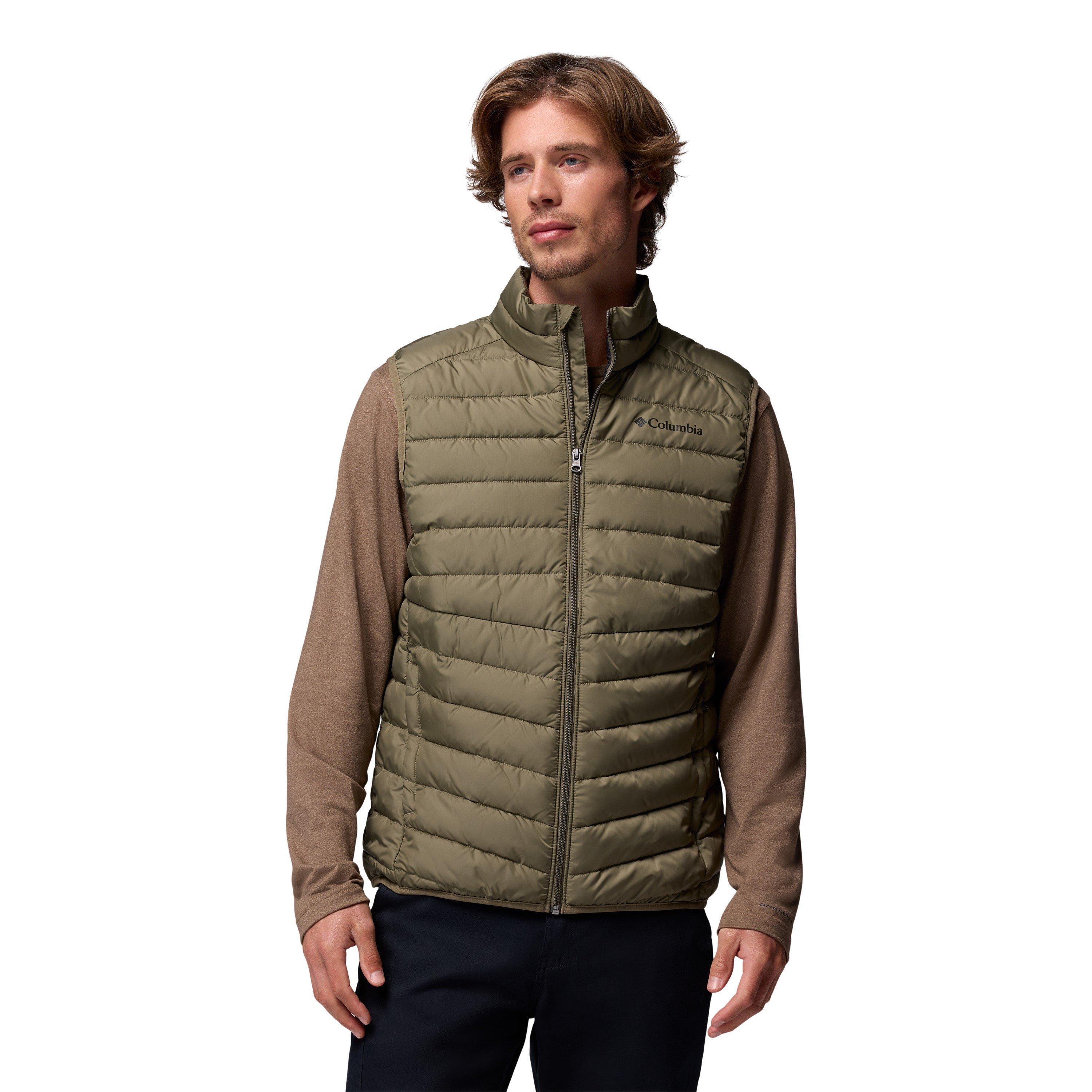 Columbia Gilet Da Montagna Uomo Granito, 100% Poliestere, Zip Intera, Collo Alto, Tasche Con Zip, Ideale Per Escursioni E Tempo Libero