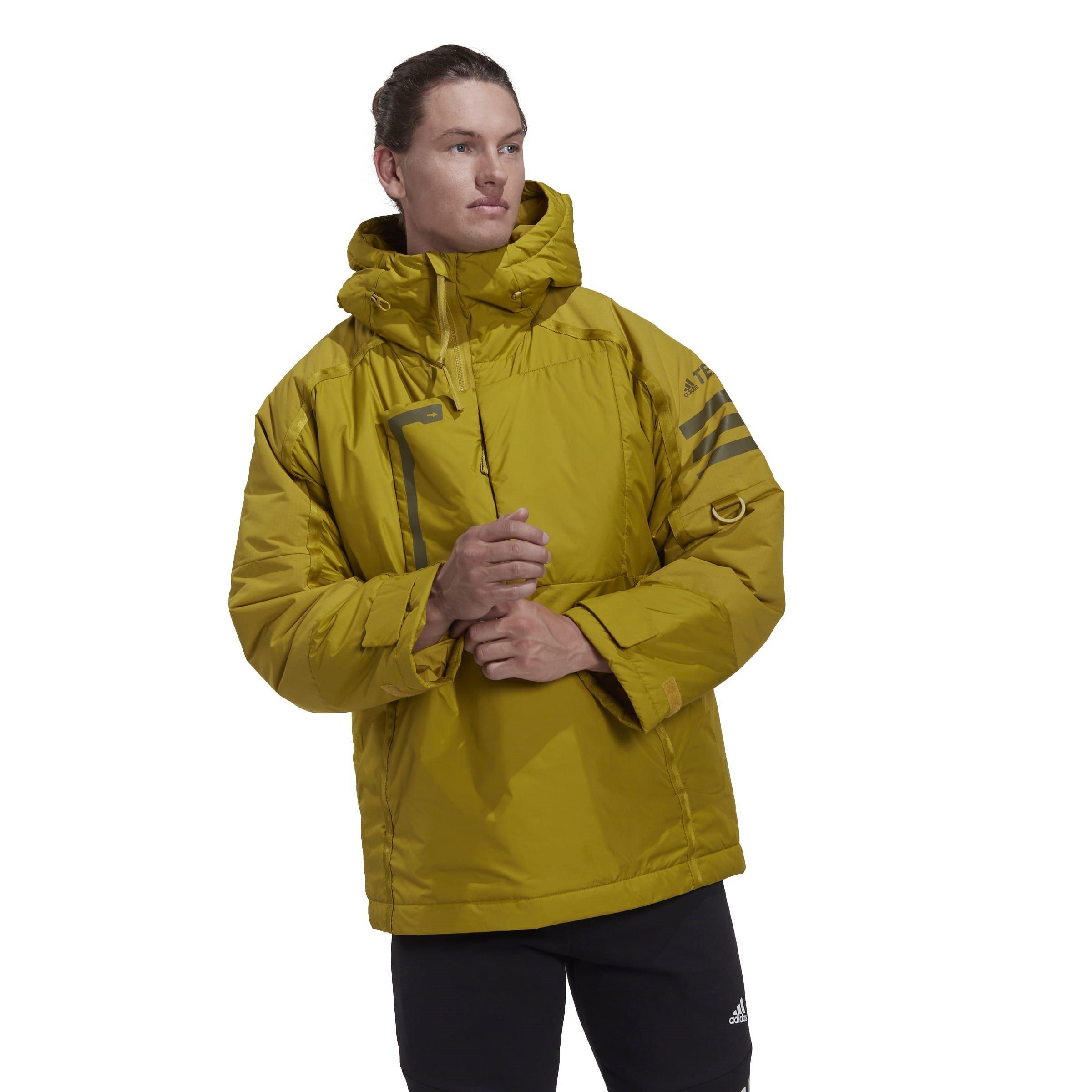Pulse Olive - adidas - Terrex Xploric Insulated Water Resistant Oversized Fit Waterproof Jacket - 4