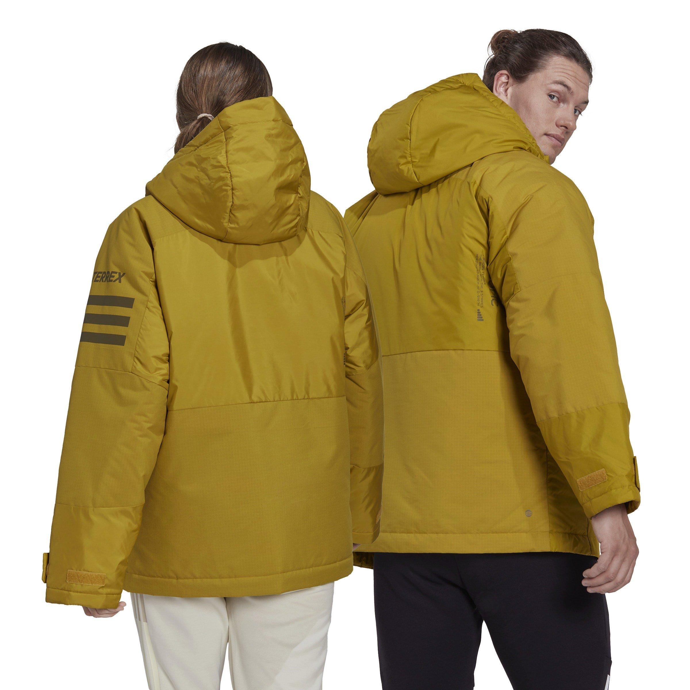 Pulse Olive - adidas - Terrex Xploric Insulated Water Resistant Oversized Fit Waterproof Jacket - 6