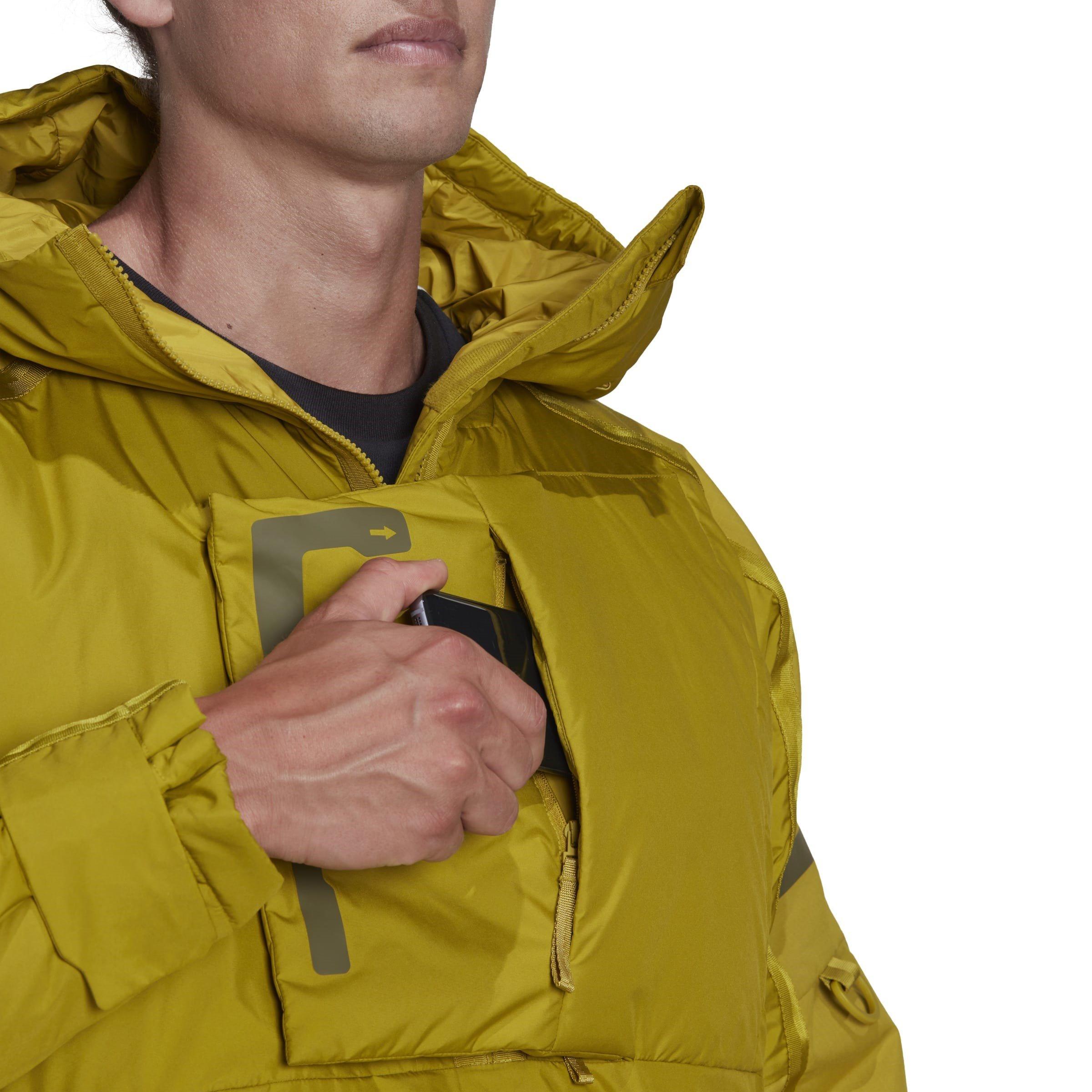 Pulse Olive - adidas - Terrex Xploric Insulated Water Resistant Oversized Fit Waterproof Jacket - 7