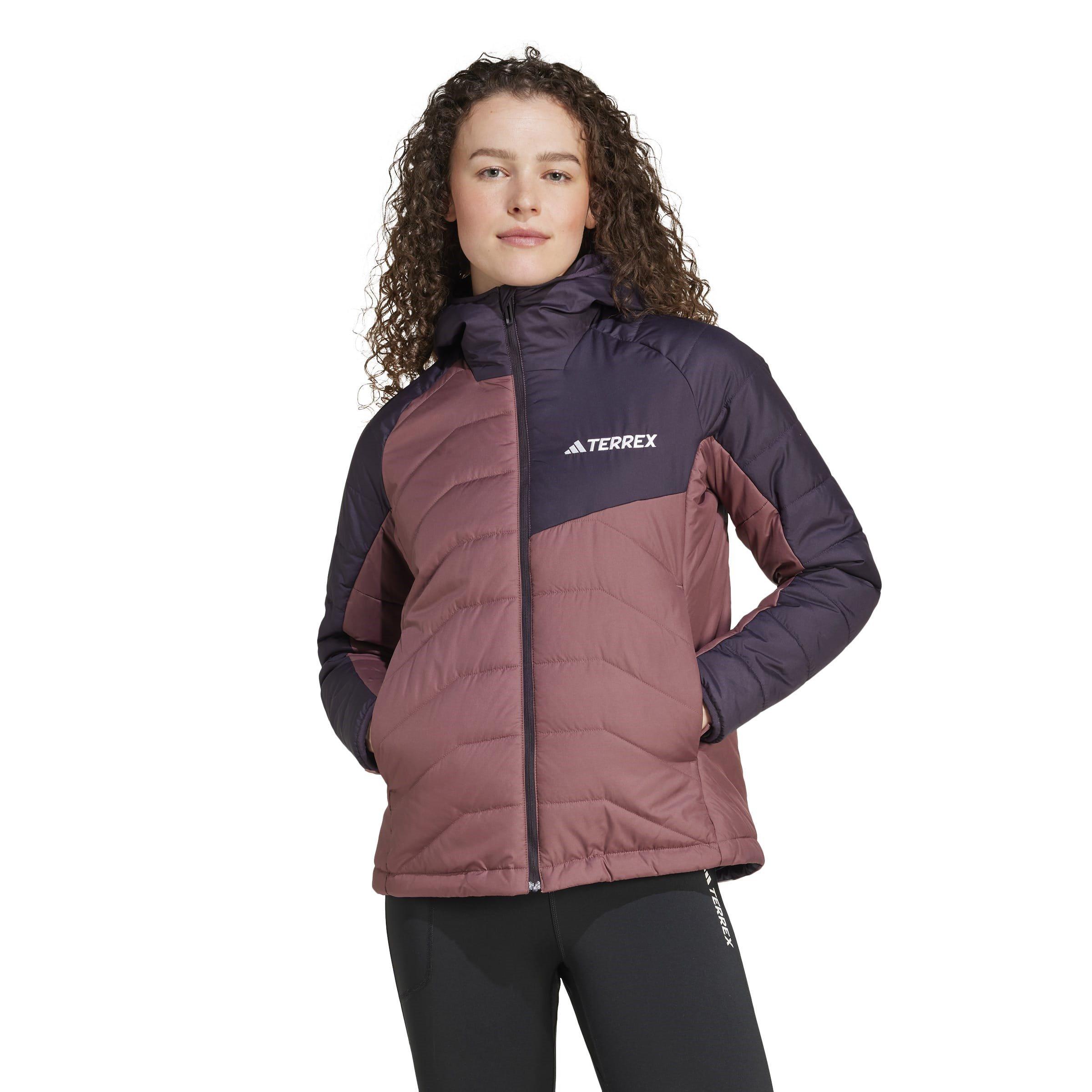 Schwarz/Karmesinrot - adidas - Terrex Multi Synthetic Insulated Hooded Jacket Womens - 2
