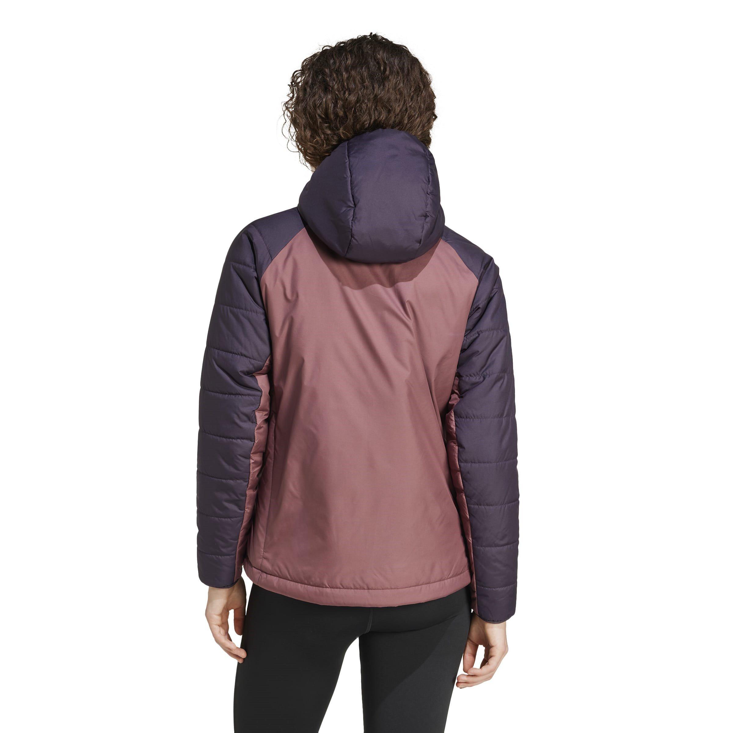 Schwarz/Karmesinrot - adidas - Terrex Multi Synthetic Insulated Hooded Jacket Womens - 3