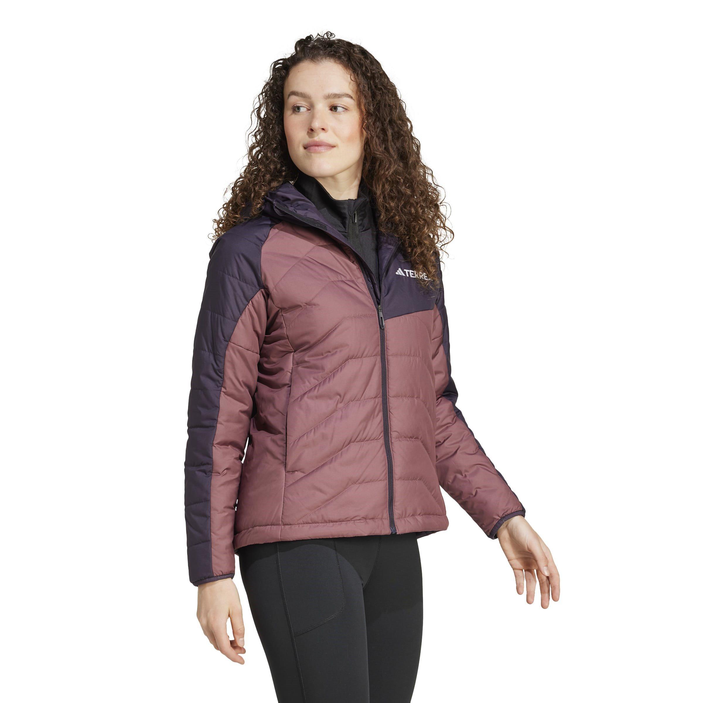 Schwarz/Karmesinrot - adidas - Terrex Multi Synthetic Insulated Hooded Jacket Womens - 4