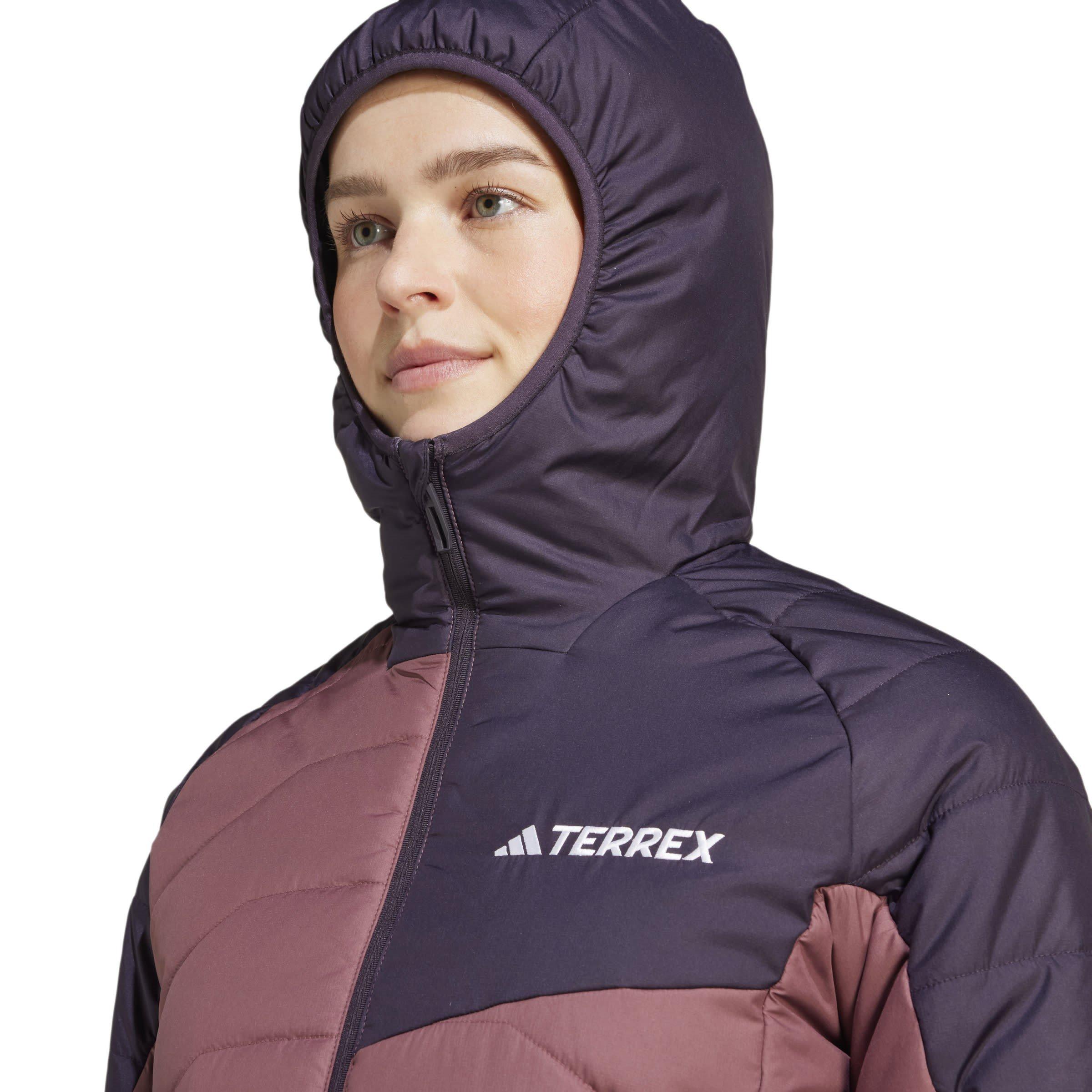 Schwarz/Karmesinrot - adidas - Terrex Multi Synthetic Insulated Hooded Jacket Womens - 6