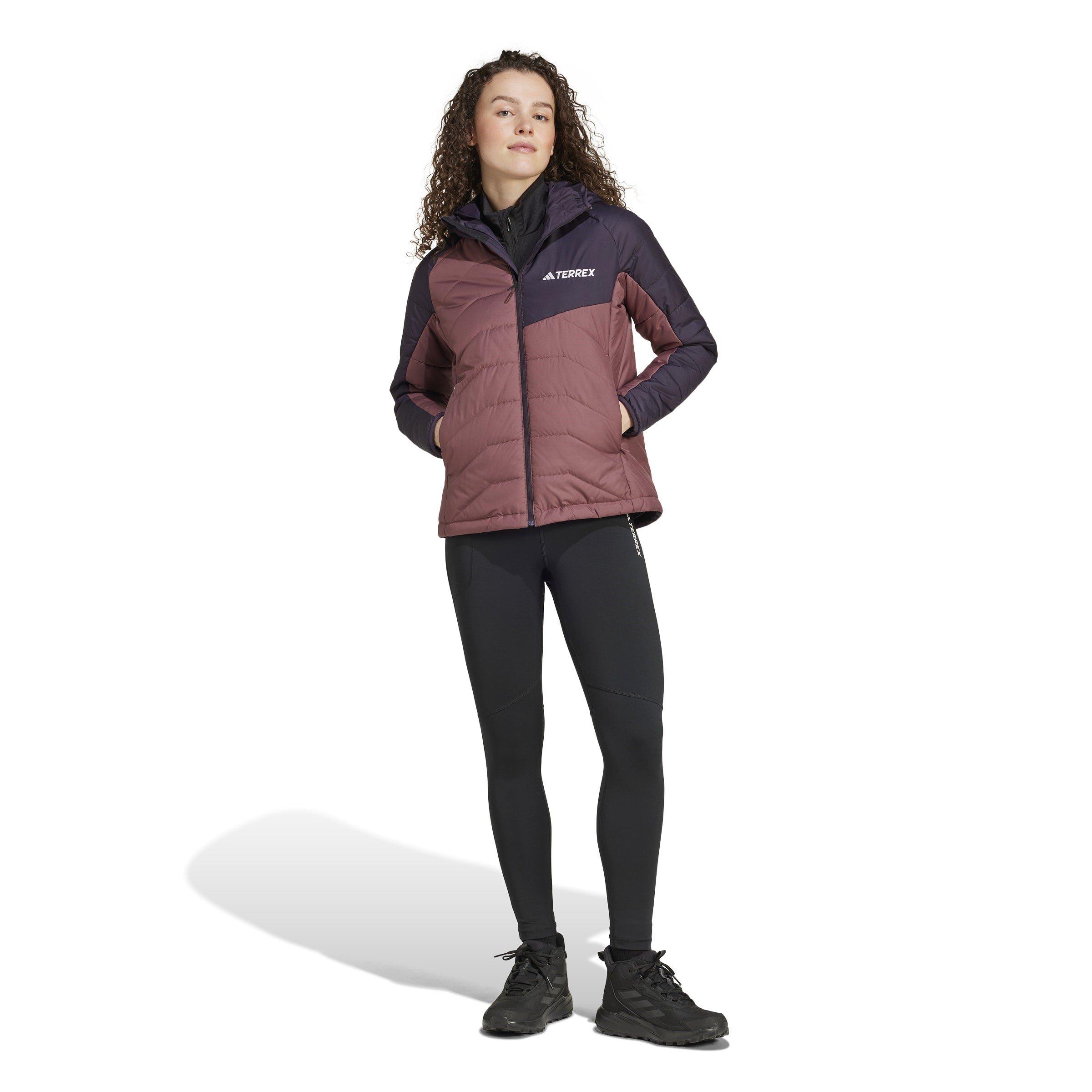 Schwarz/Karmesinrot - adidas - Terrex Multi Synthetic Insulated Hooded Jacket Womens - 7