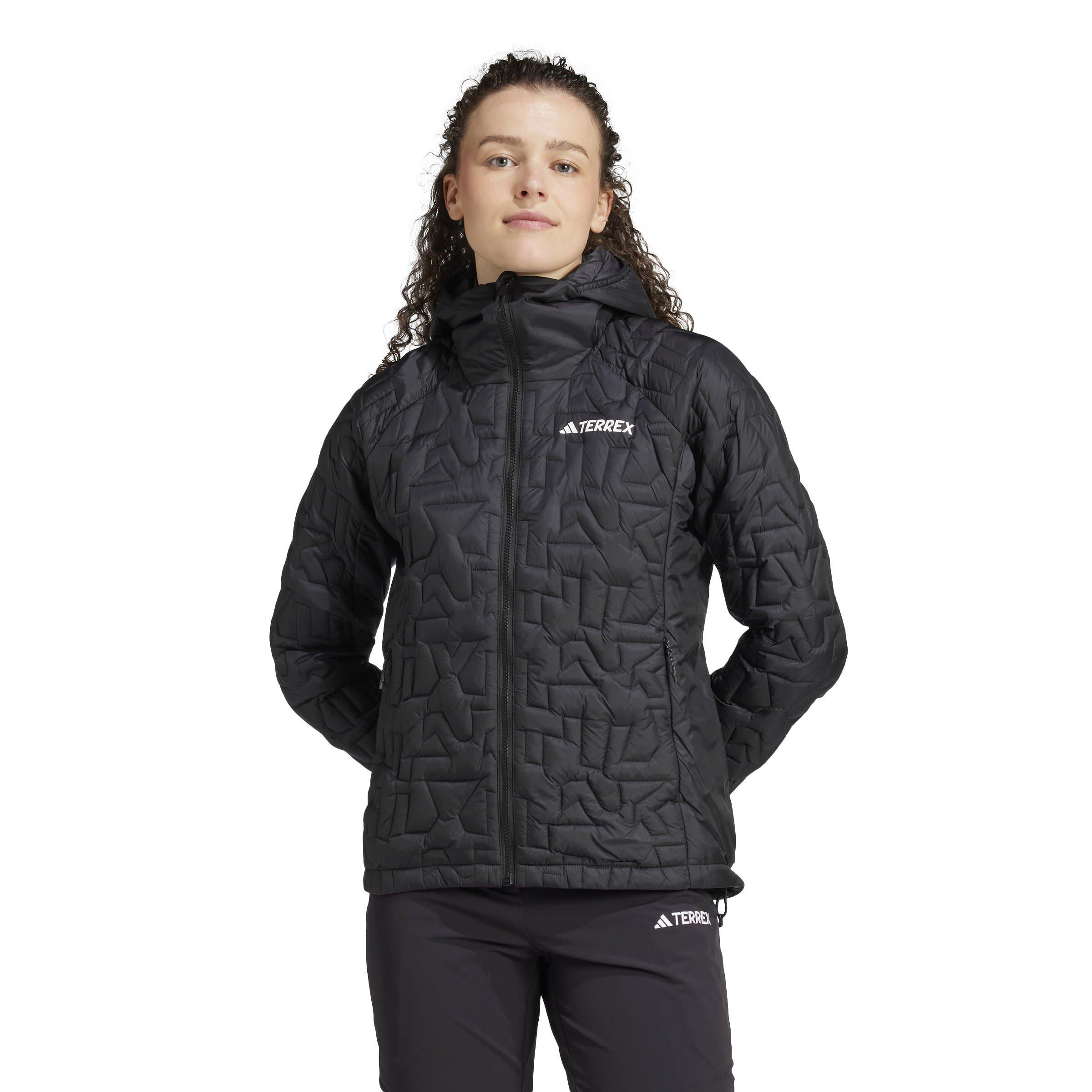 Crna - adidas - Terrex Xperior PrimaLoft Loose Fill Insulated Hooded Jacket Womens - 2