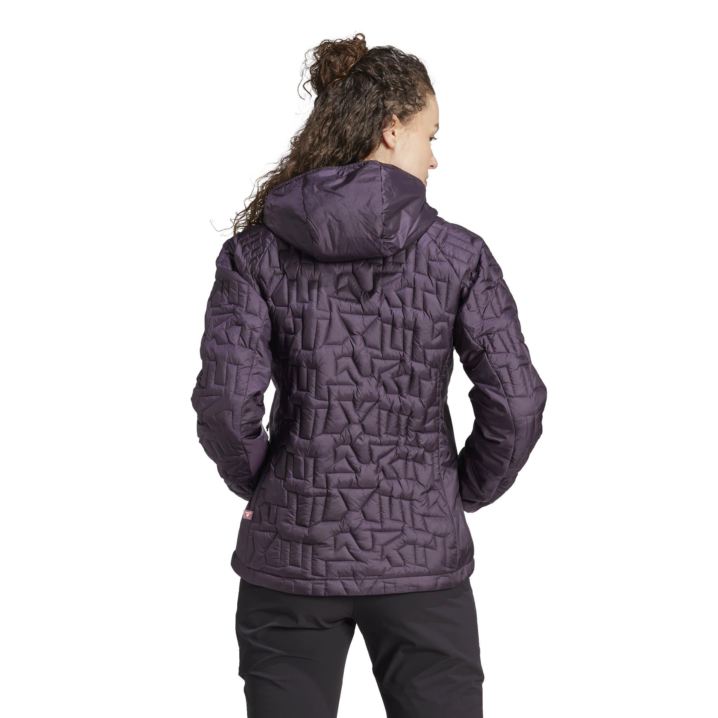 Aurora Black - adidas - Women's Terrex Xperior PrimaLoft Insulated Hooded Long Sleeve Waterproof Jacket - 3