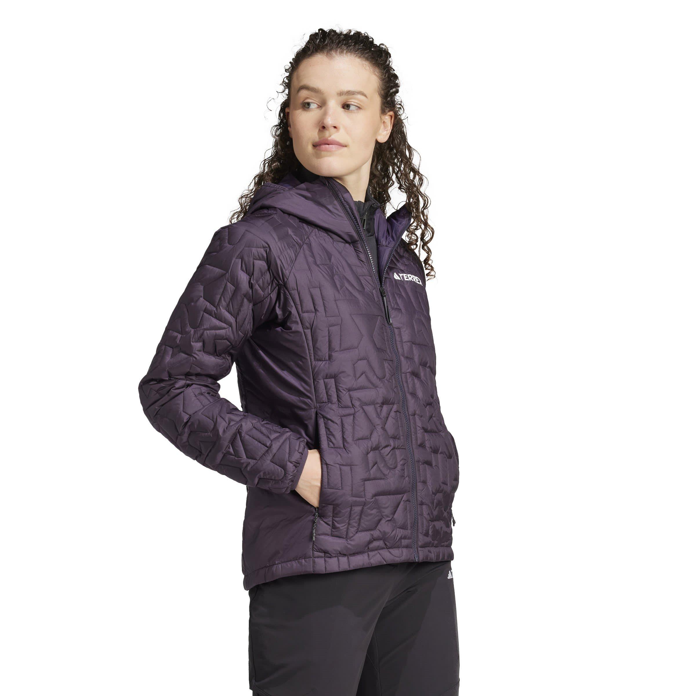 Aurora Black - adidas - Women's Terrex Xperior PrimaLoft Insulated Hooded Long Sleeve Waterproof Jacket - 4