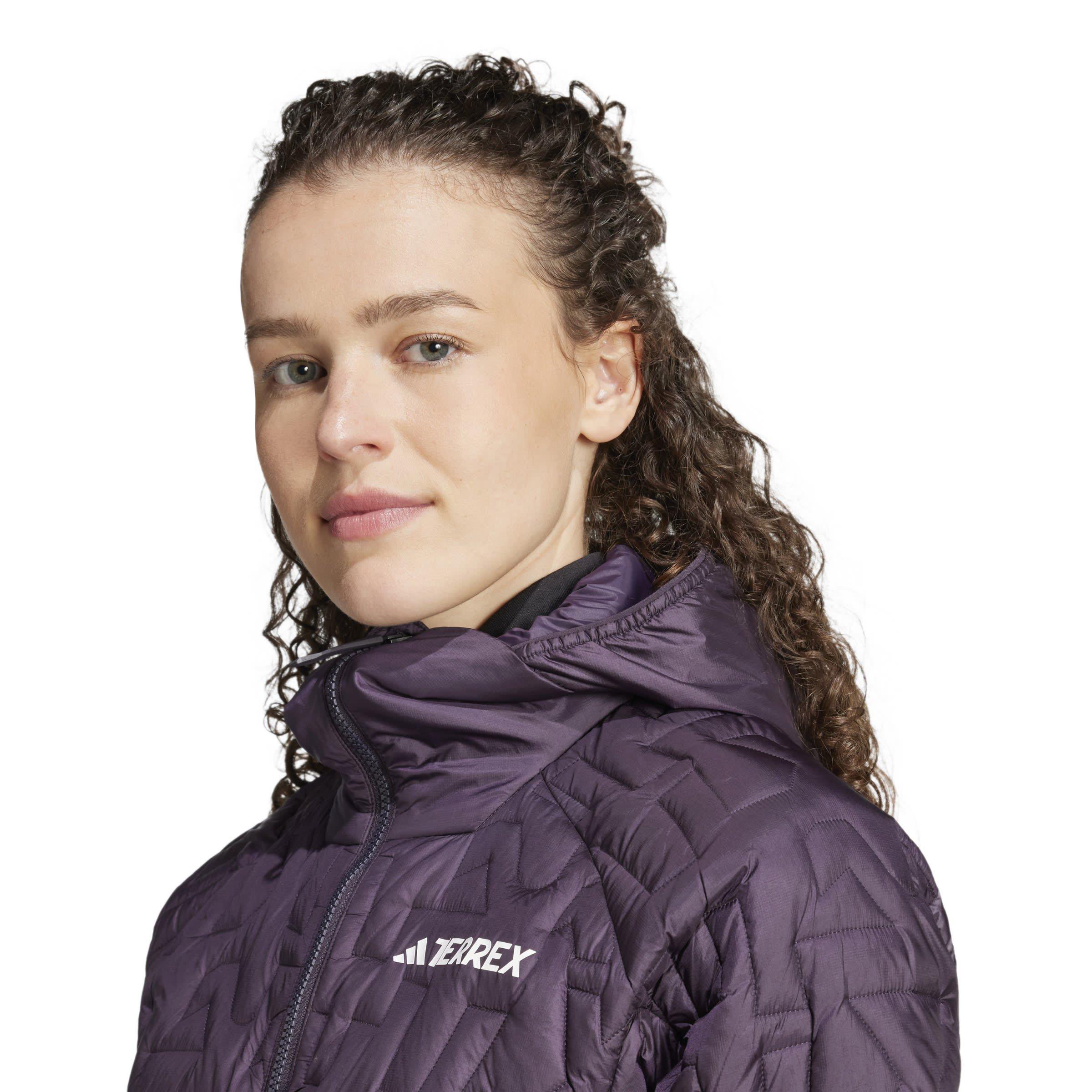 Aurora Black - adidas - Women's Terrex Xperior PrimaLoft Insulated Hooded Long Sleeve Waterproof Jacket - 6
