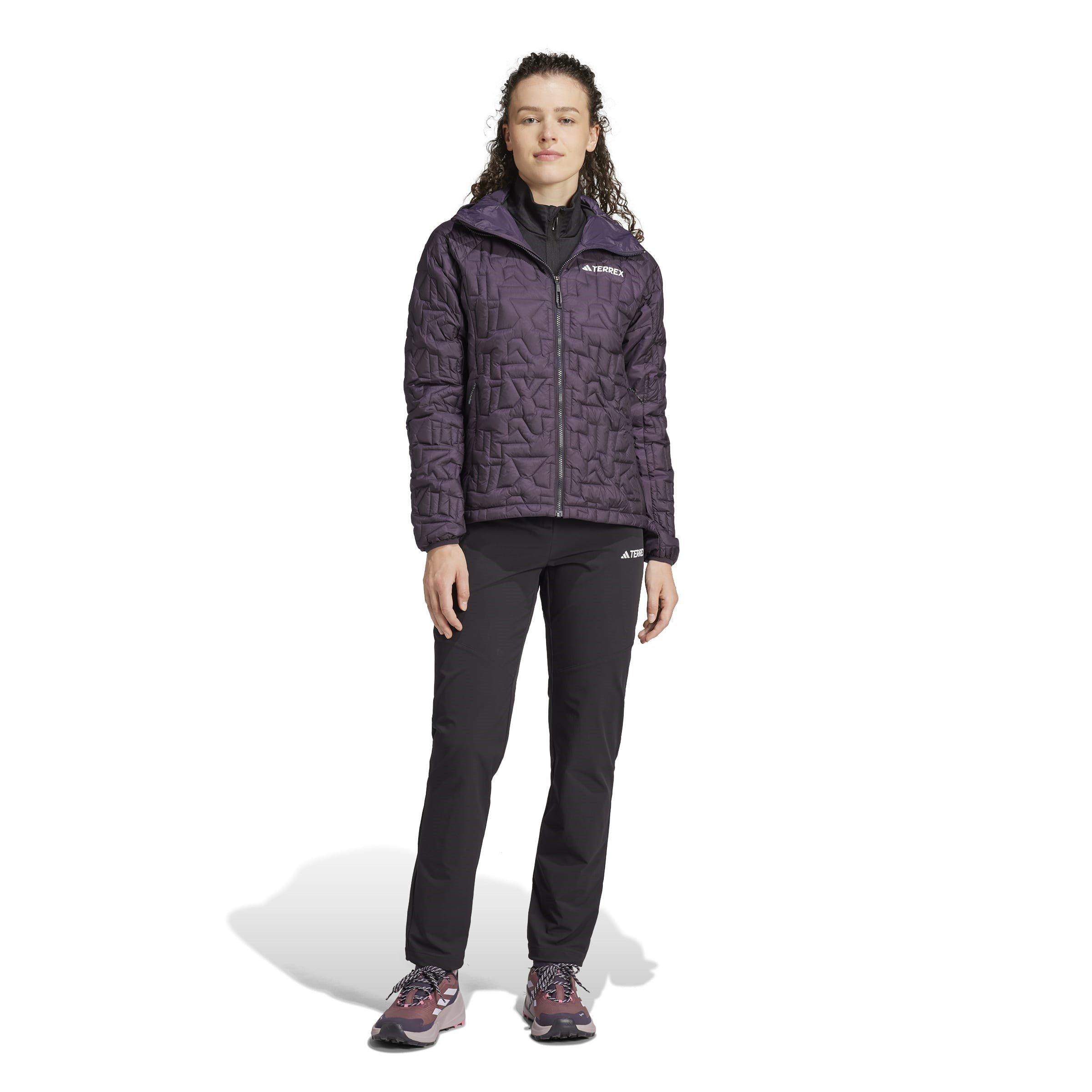 Aurora Black - adidas - Women's Terrex Xperior PrimaLoft Insulated Hooded Long Sleeve Waterproof Jacket - 7