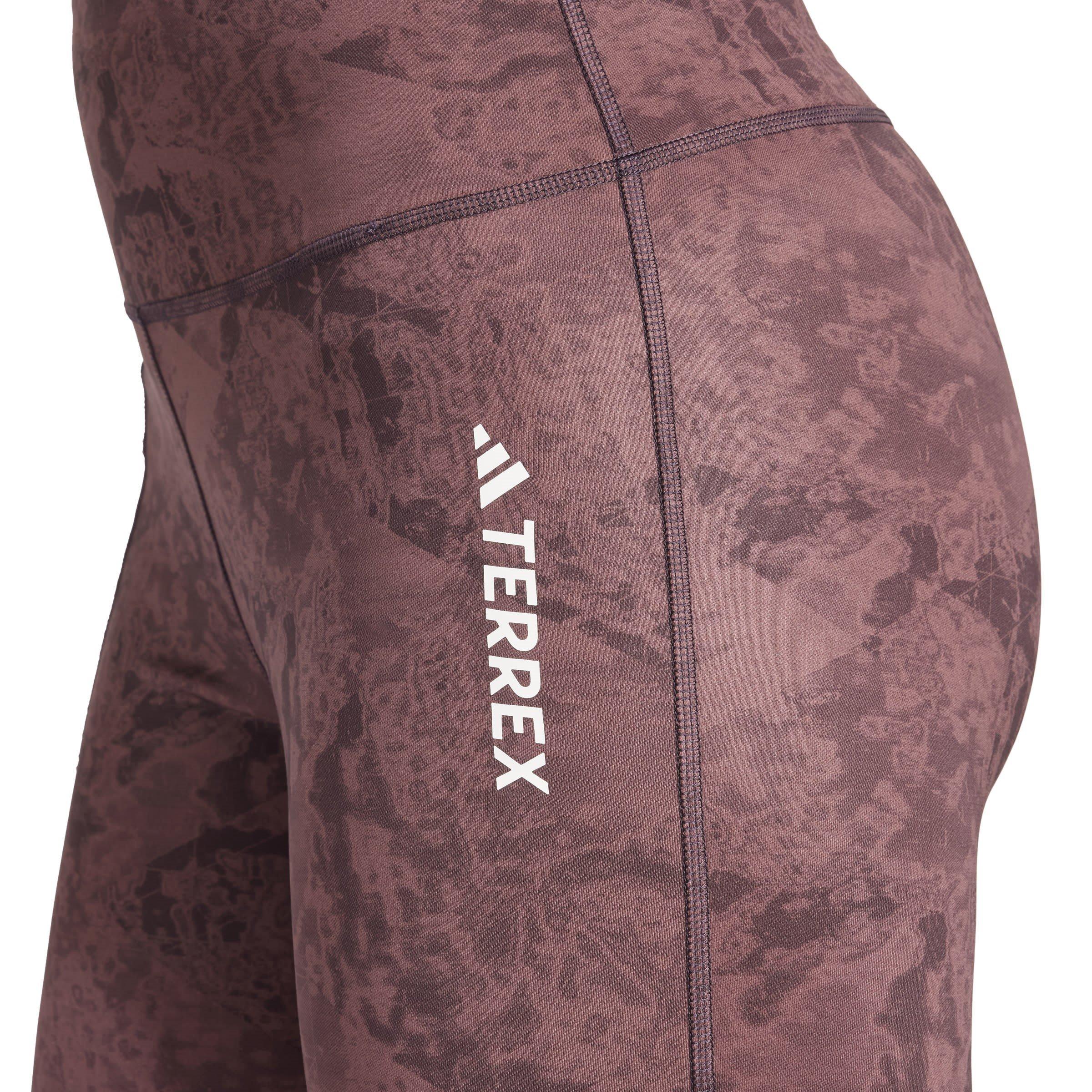 Quiet Crimson - adidas - Terrex All-over Print Leggings Womens - 4