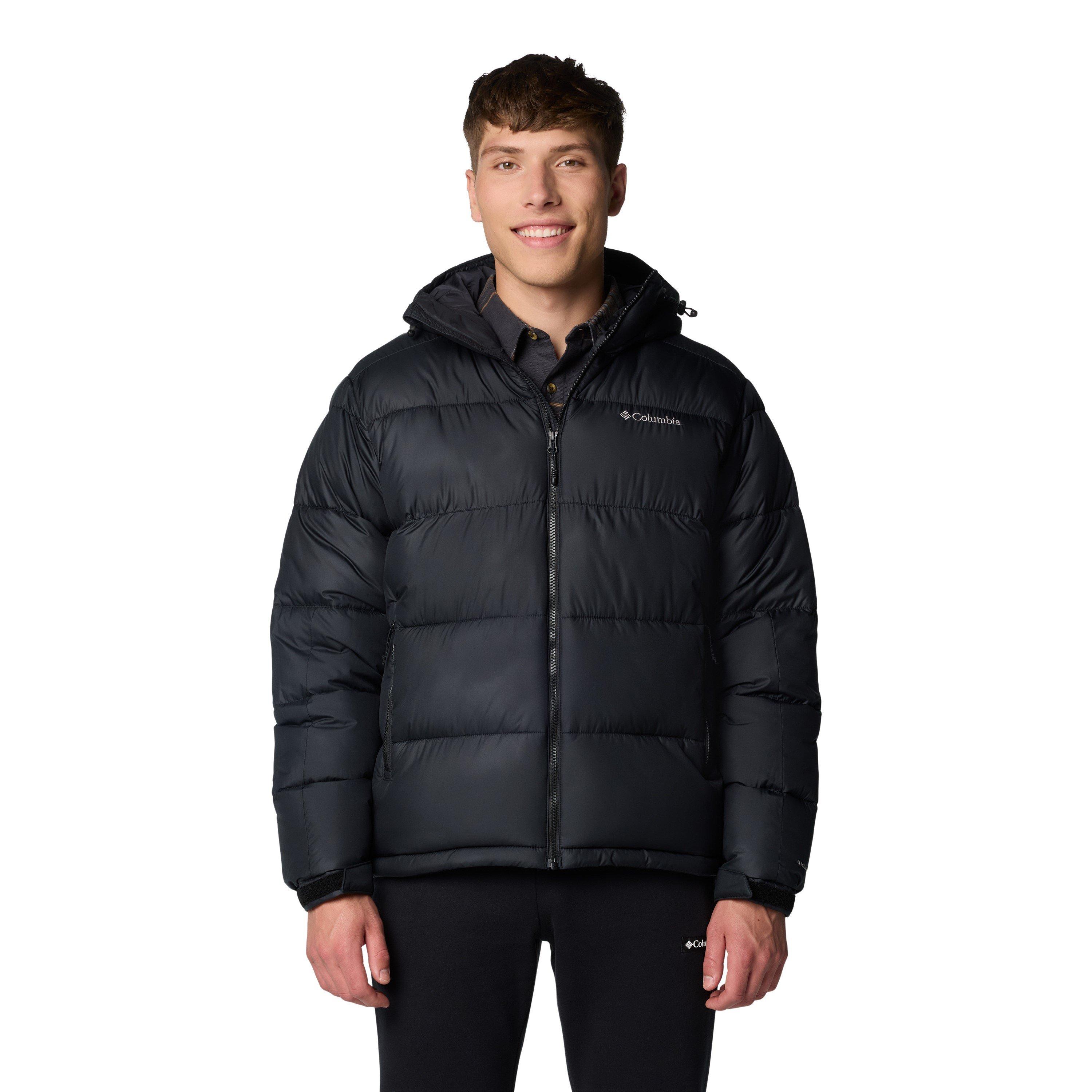 Columbia Men's Pike Lake Hooded Water-Resistant Insulated Puffer Jacket - Black - Medium