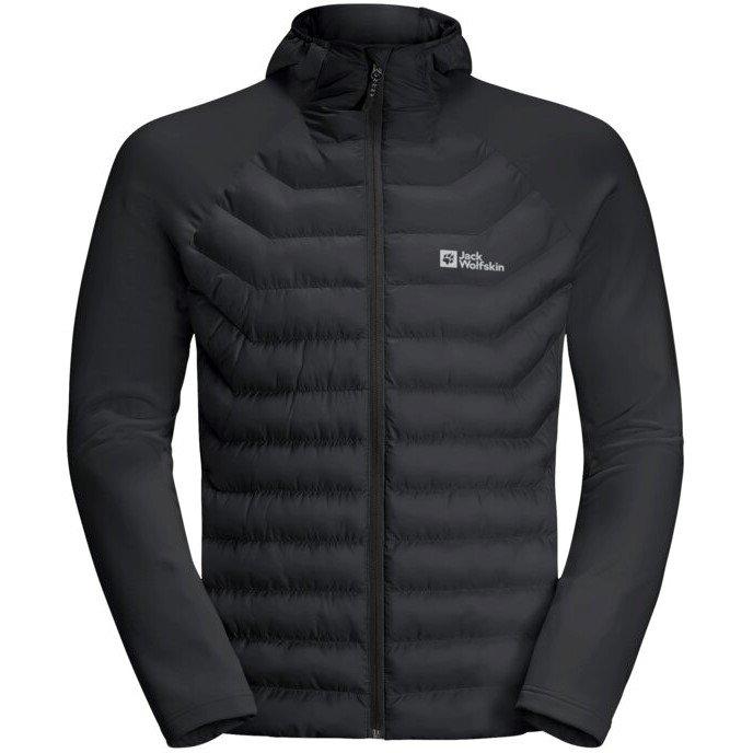 Jack Wolfskin Men's Jw Routeburn Water Resistant Windproof Synthetic Down Jacket - Black - Large
