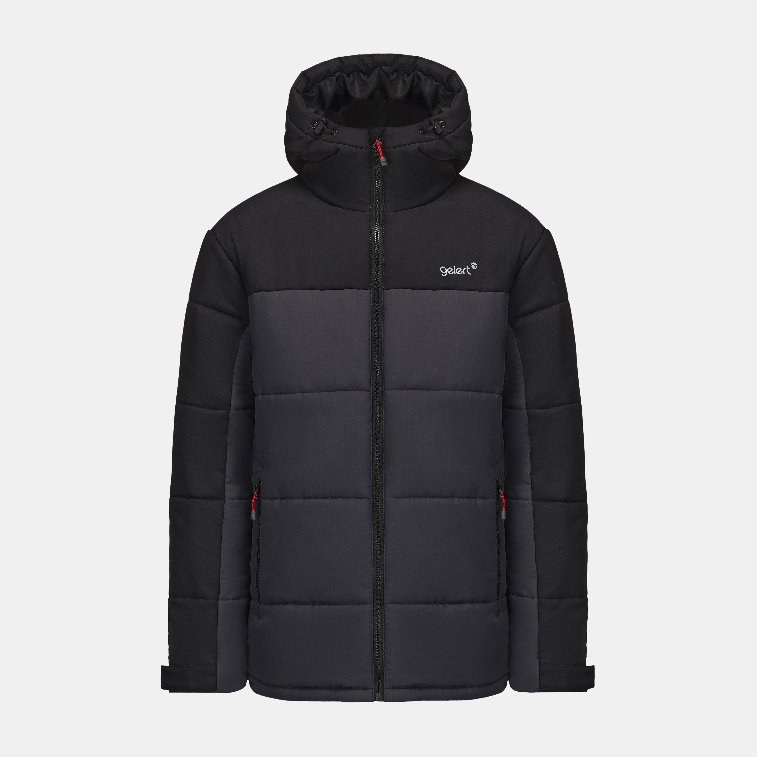 Grey/Black - Gelert - Men's Hooded Long Sleeve Insulated Puffer Jacket - 1