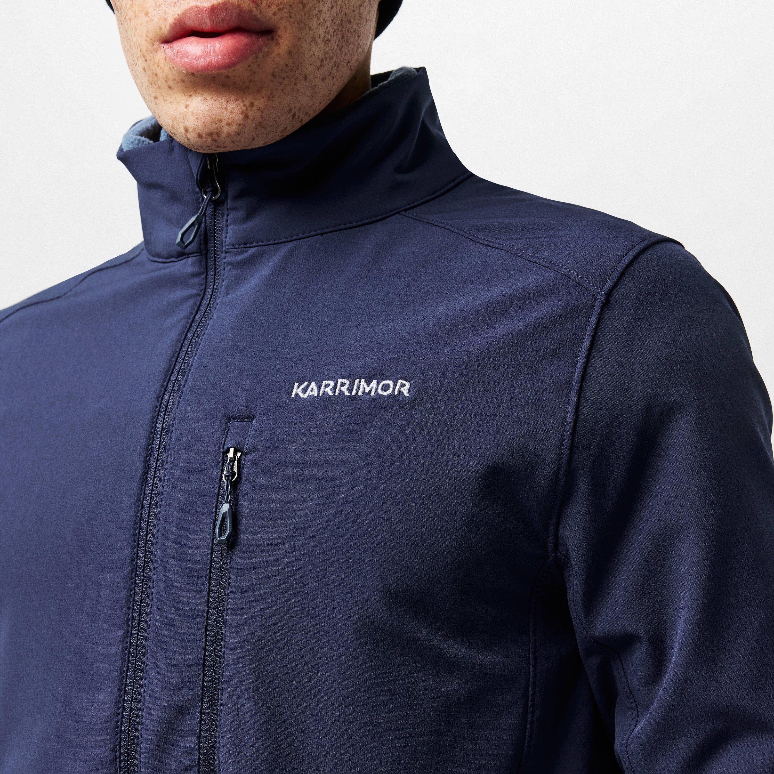 Blue - Karrimor - Windproof Water-Repellent Long Sleeve Softshell Jacket - 6