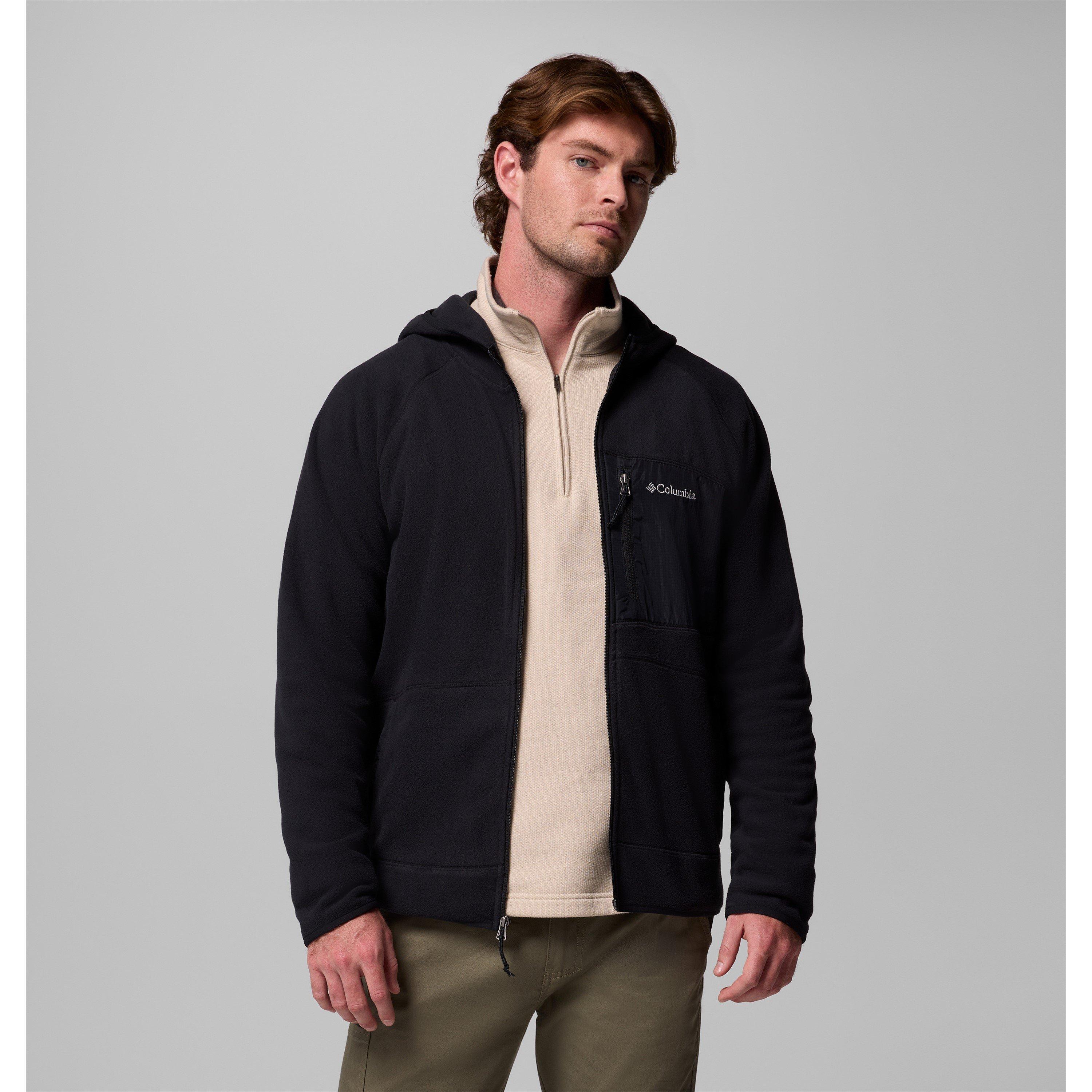 Zwart - Columbia - Fast Trek Hooded Fleece Mens - 5