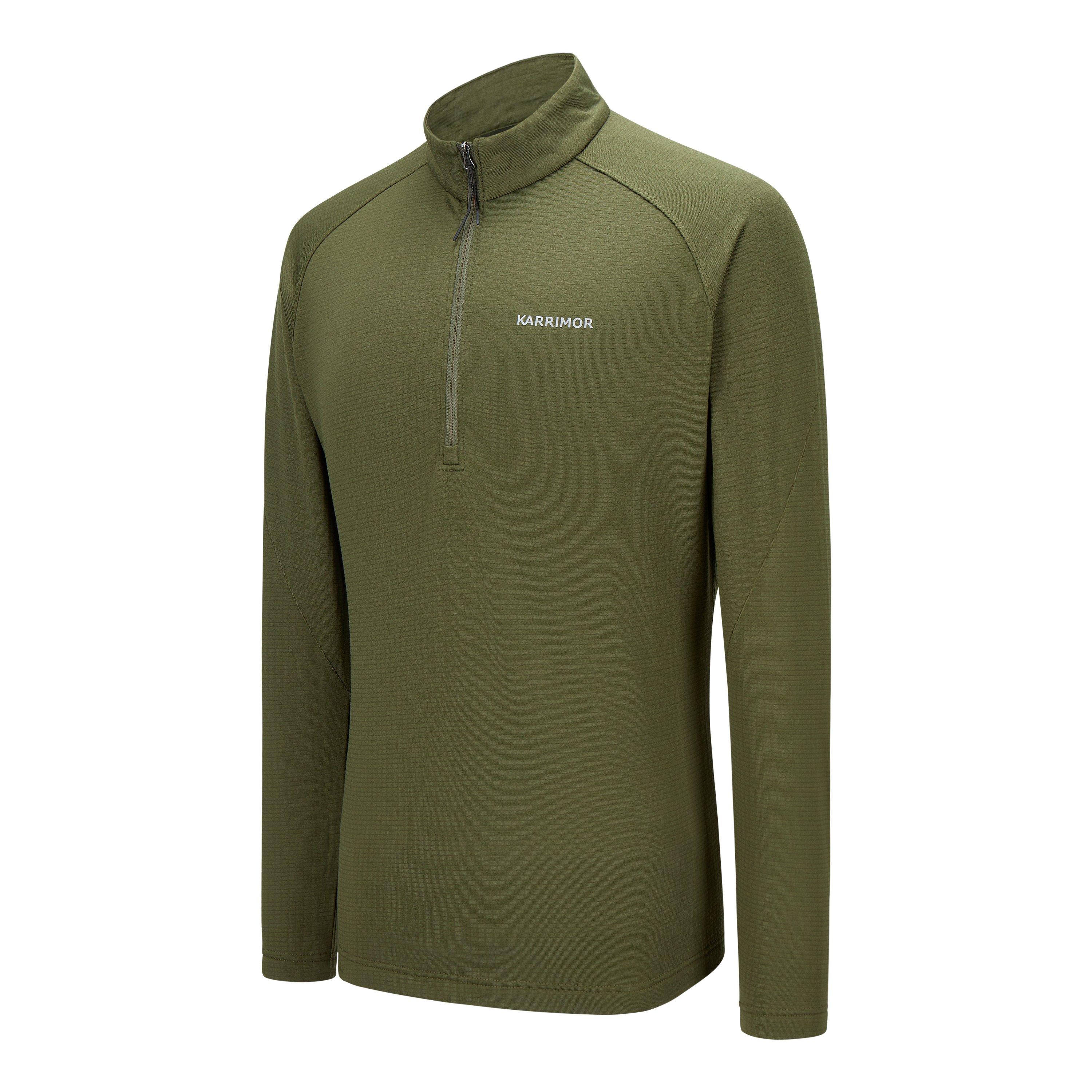Olive - Karrimor - Grid Fleece half Zip Mens - 3