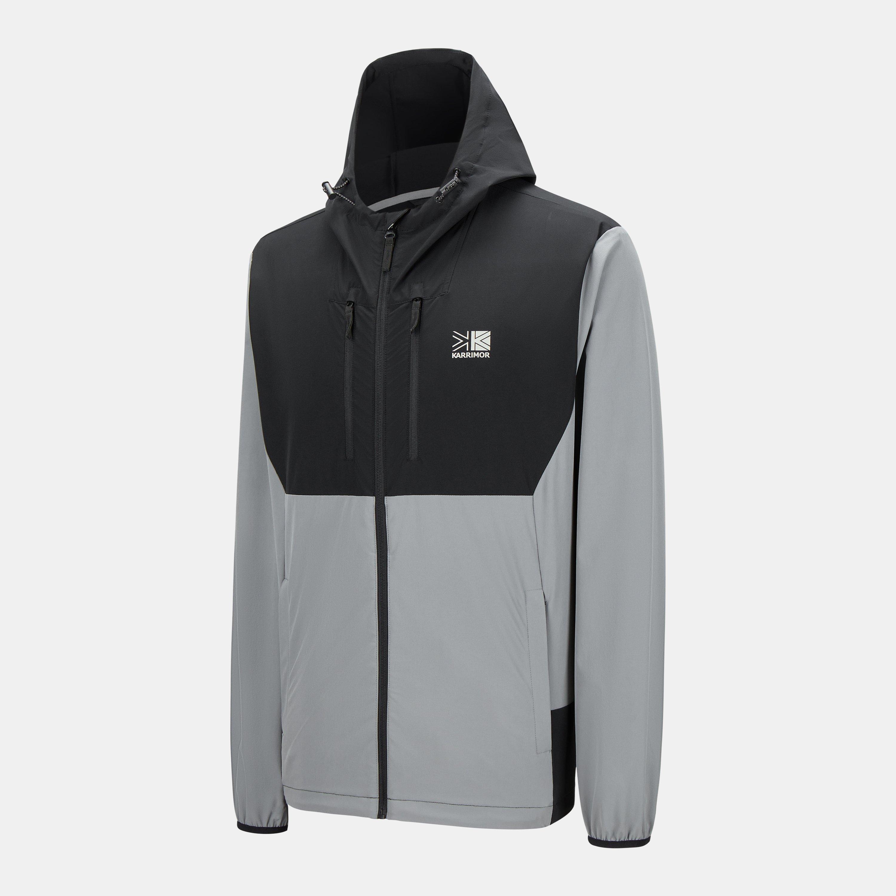 Grey/Black - Karrimor - Base Camp Windproof DWR Long Sleeve Softshell Jacket - 3