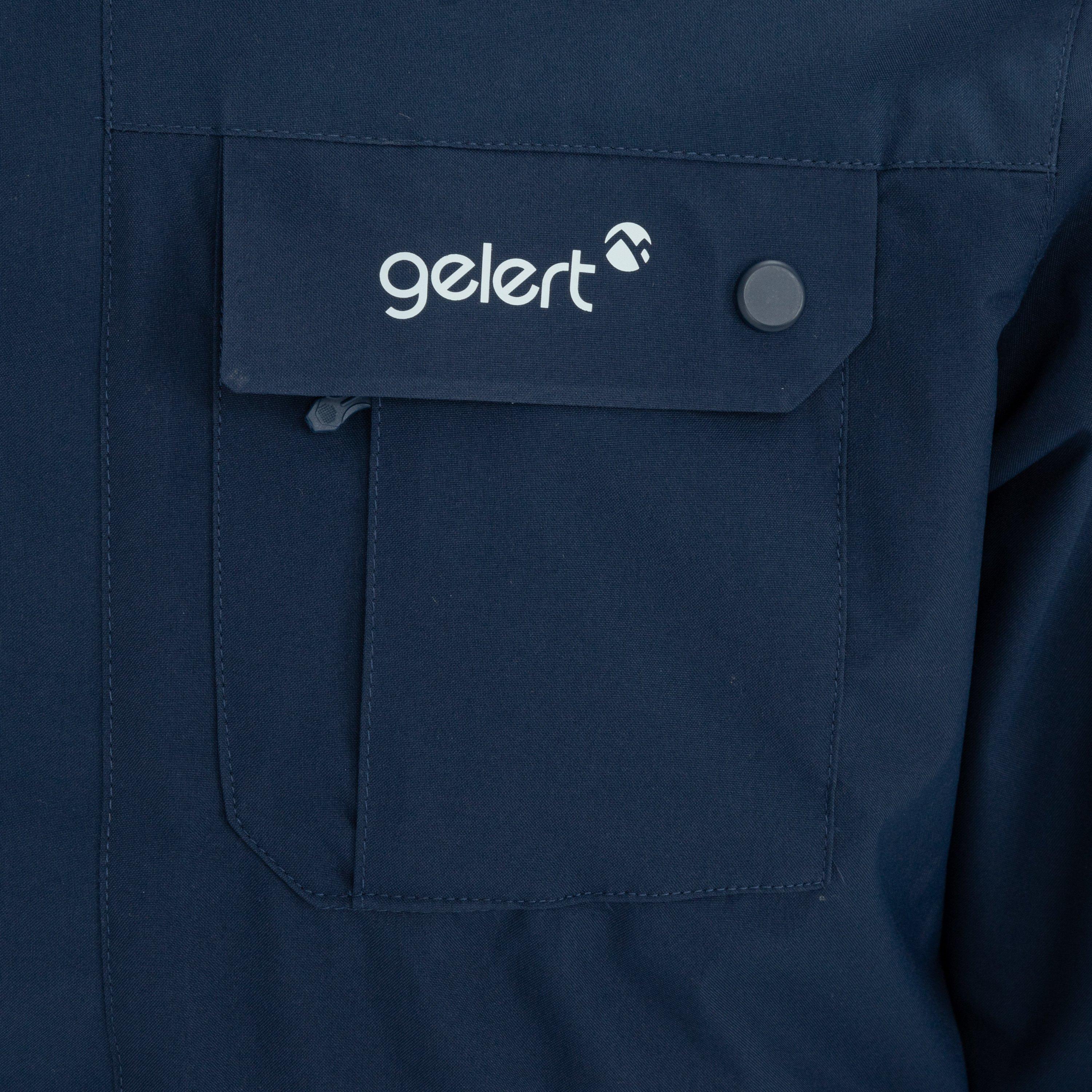 Navy - Gelert - Men's 3-in-1 Windproof Fleece Lined Detachable Hood Long Sleeve Jacket - 5