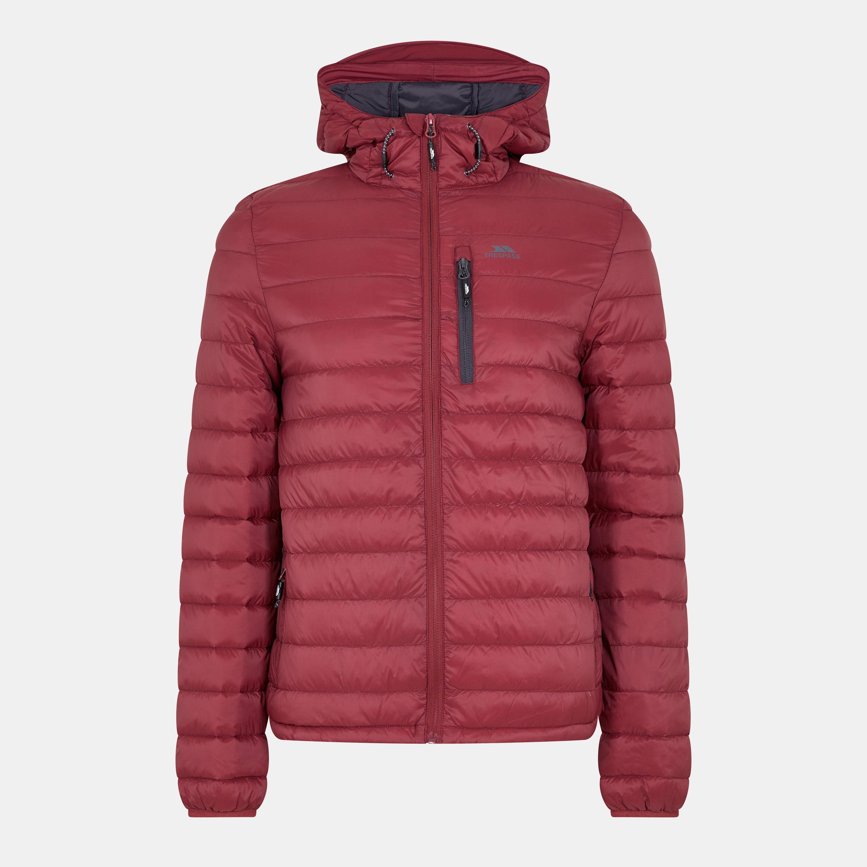 Burgundy/Grey - Trespass - Men's Digby Thermal Insulation Weather Resistant Down Jacket - 1