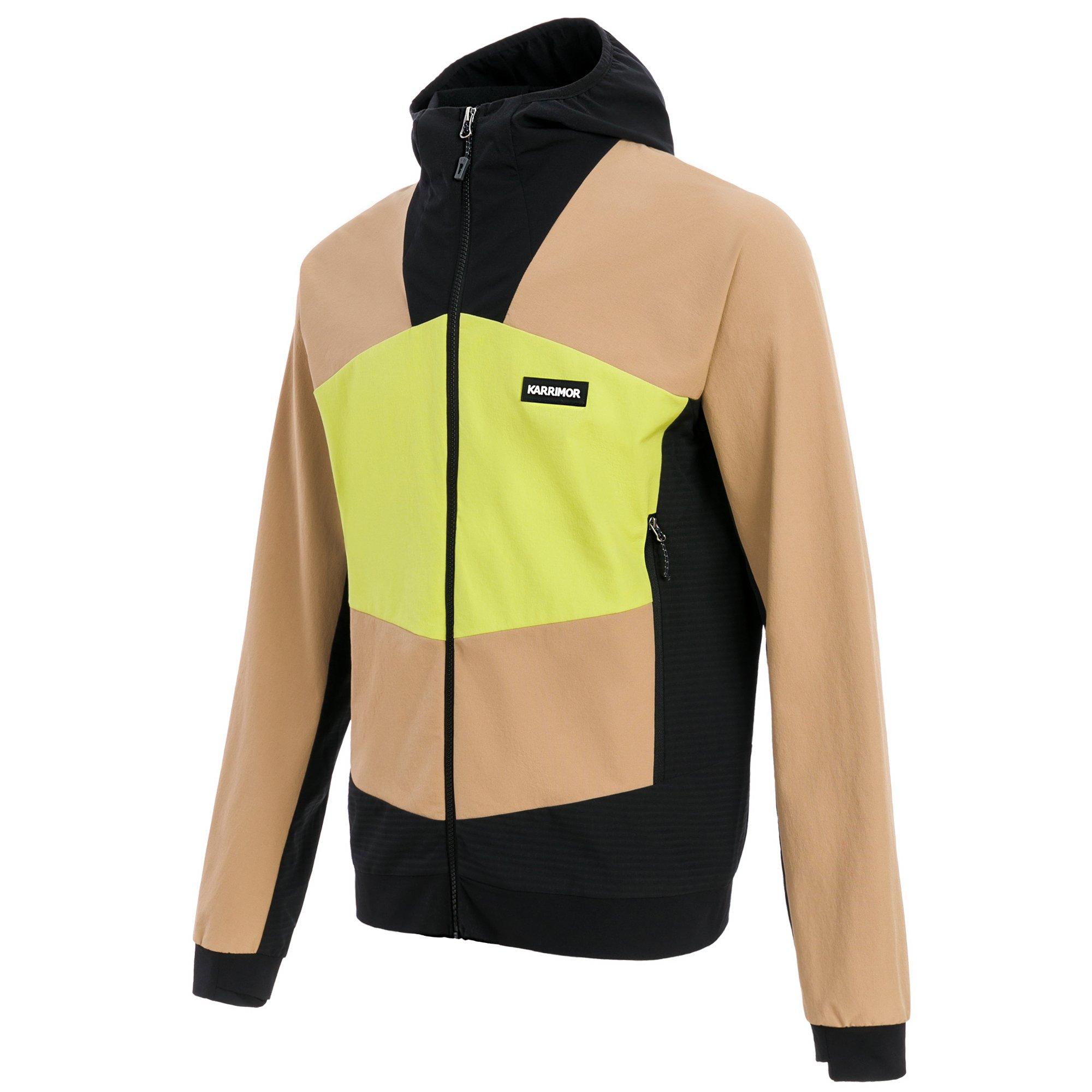 Camer/Black - Karrimor - Performance DWR Water Repellent Windproof Hooded Long Sleeve Softshell Jacket - 3