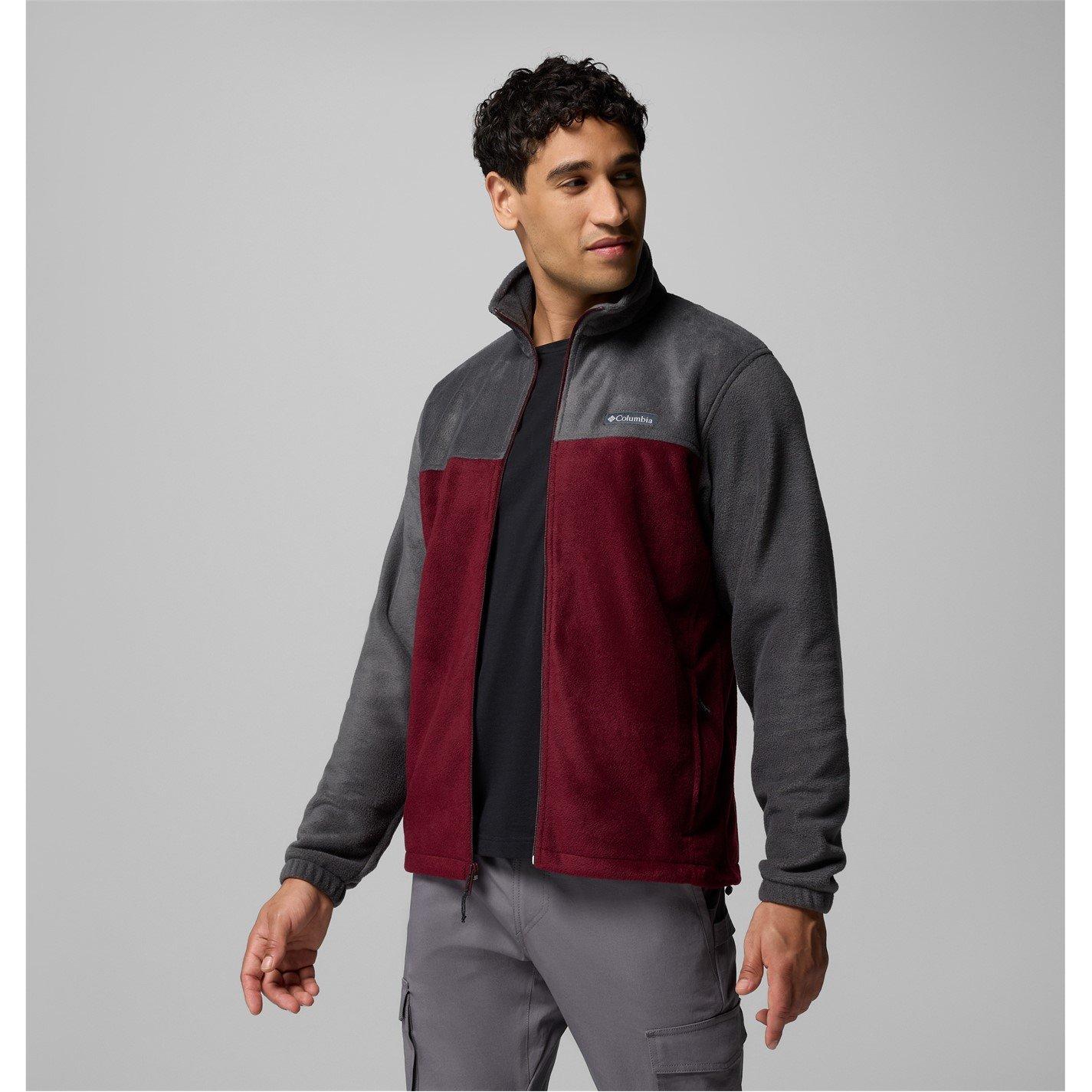 Red - Columbia - Steens Mountain Fleece Jacket Mens - 2
