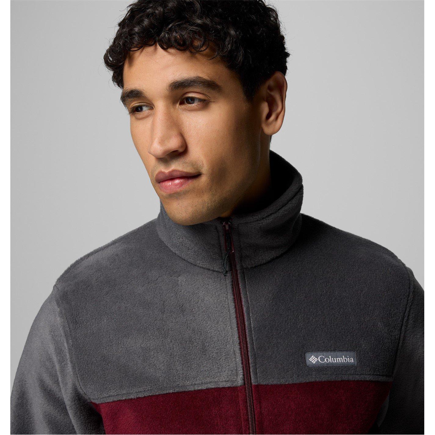 Red - Columbia - Steens Mountain Fleece Jacket Mens - 3