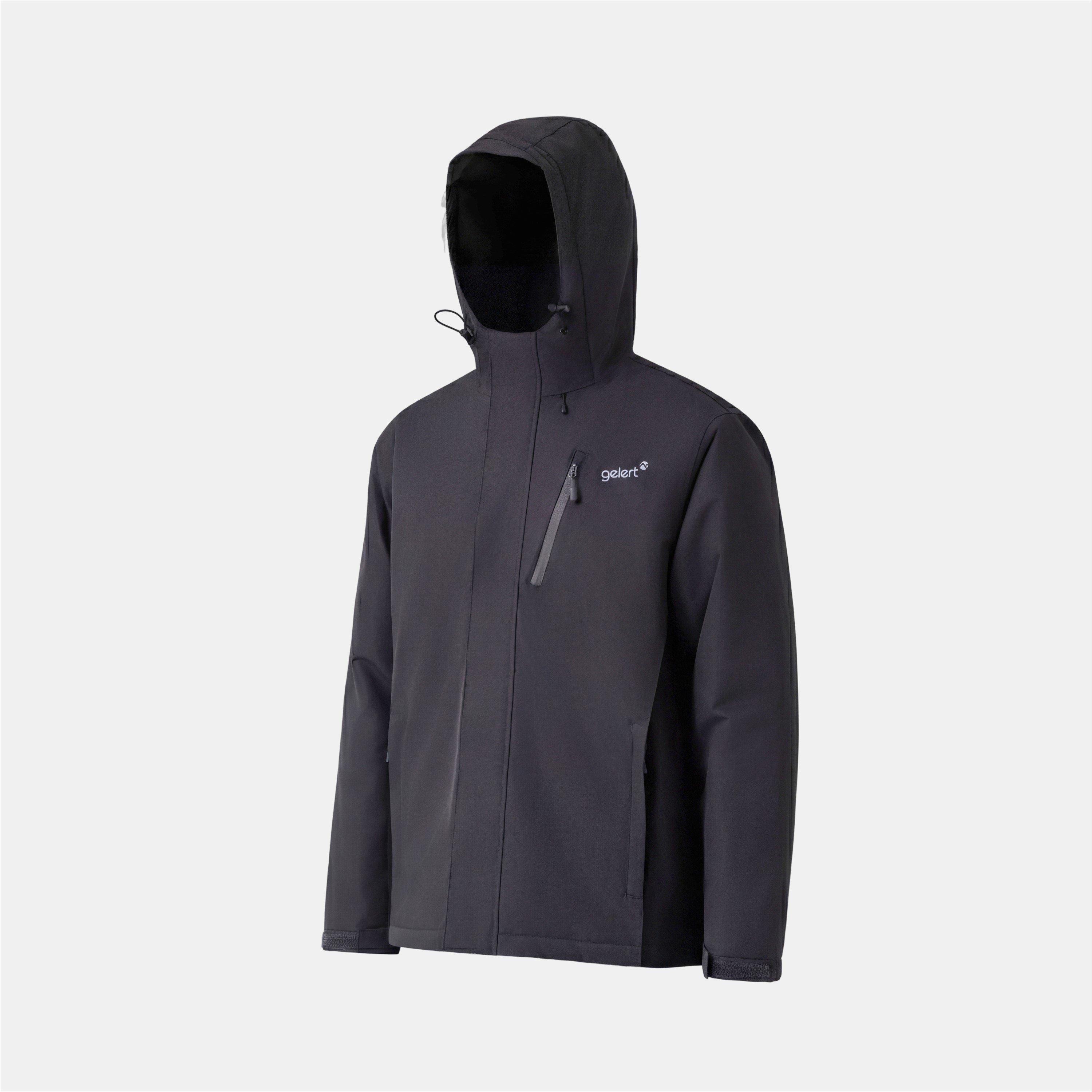 Charcoal - Gelert - Mens Horizon Waterproof Hooded Long Sleeve Insulated Puffer Jacket - 3