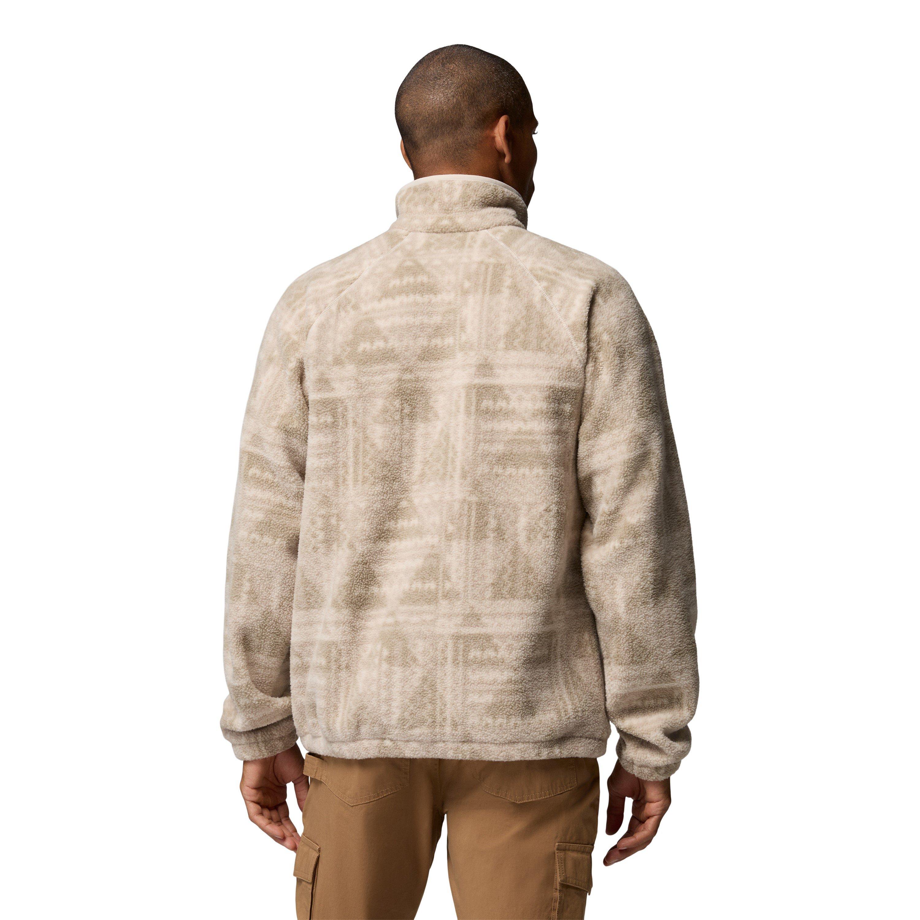 Stone/Geomix - Columbia - Men's Timber Print 1/4-Zip Fleece Top - 2