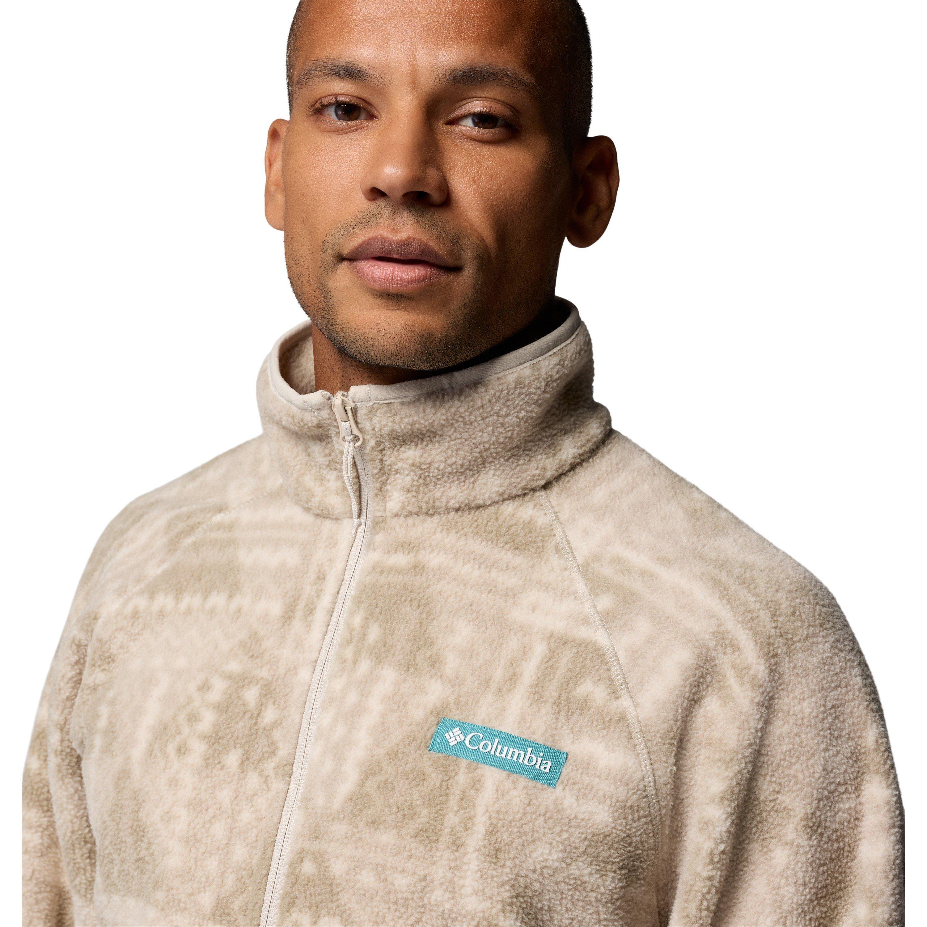 Stone/Geomix - Columbia - Men's Timber Print 1/4-Zip Fleece Top - 4