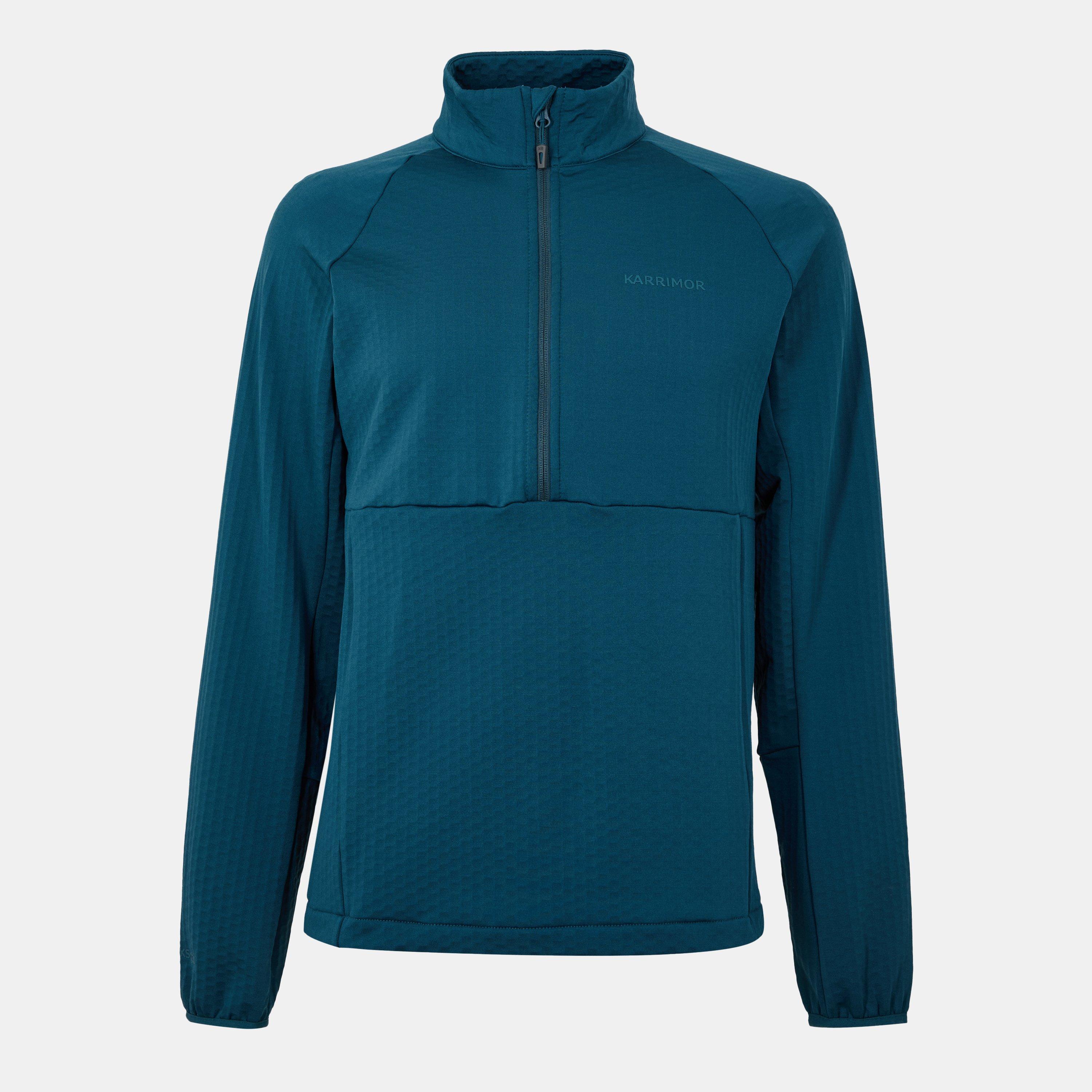 Blue - Karrimor - Grid Fleece Half Zip Jacket Mens - 1