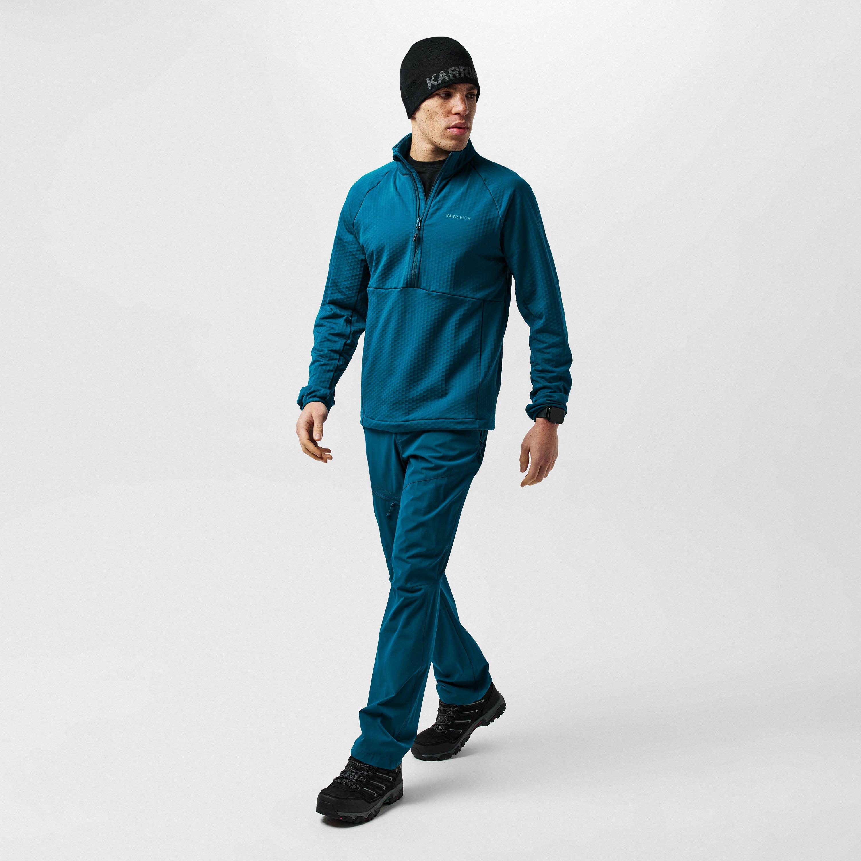 Blue - Karrimor - Grid Fleece Half Zip Jacket Mens - 7