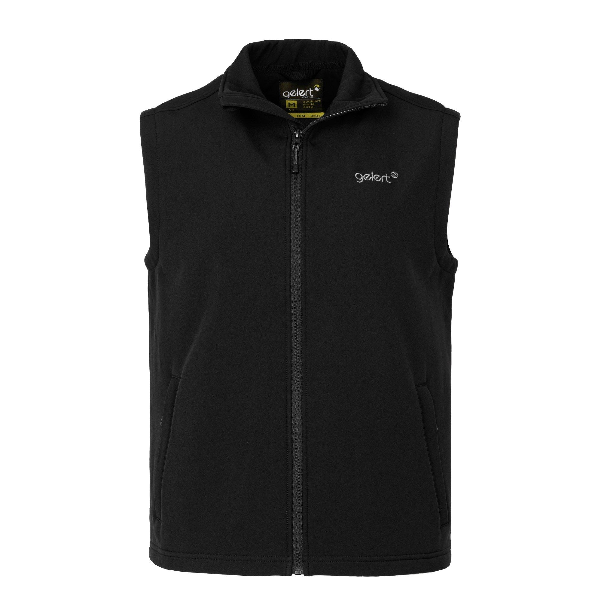Gelert Men's Softshell Fleece Lined Sleeveless Gilet - Black - L