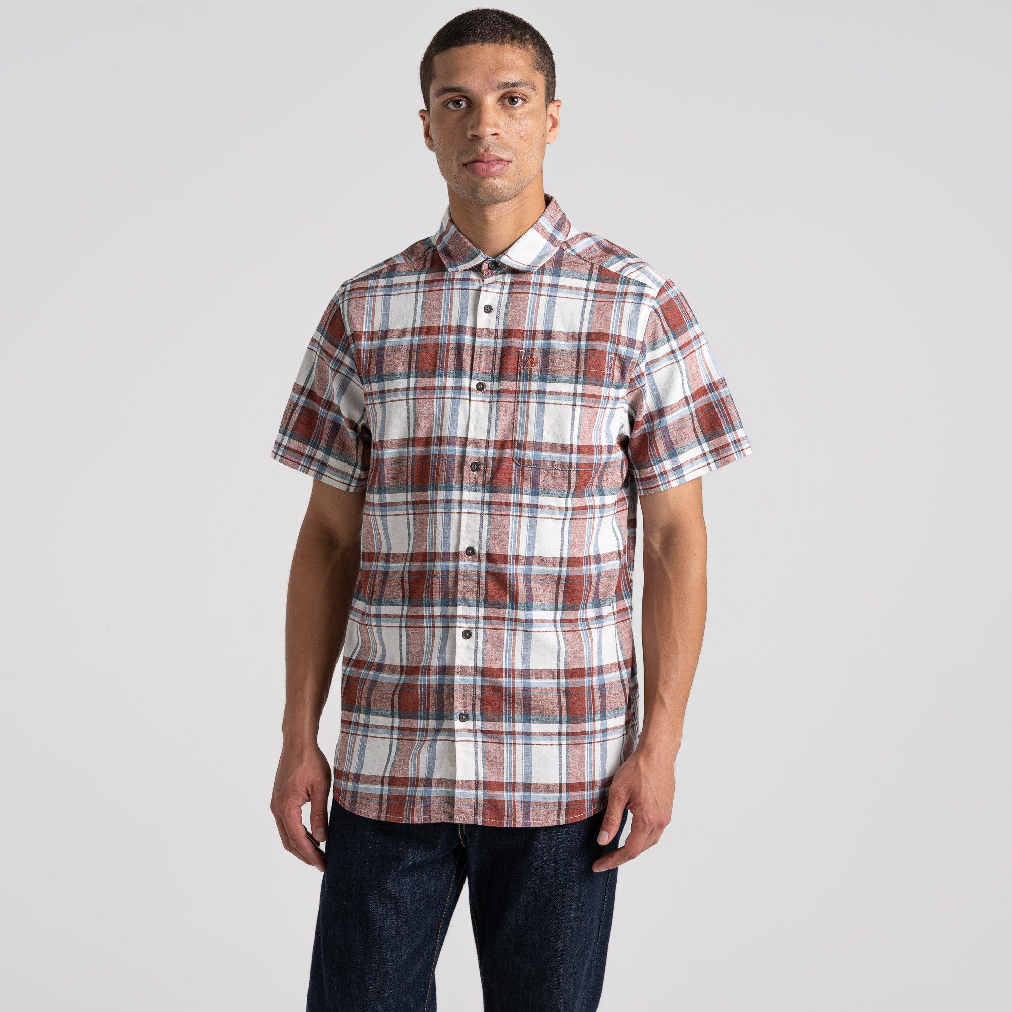 SiennaRedCHK - Craghoppers - Men's Hila Short-Sleeve Shirt - 4