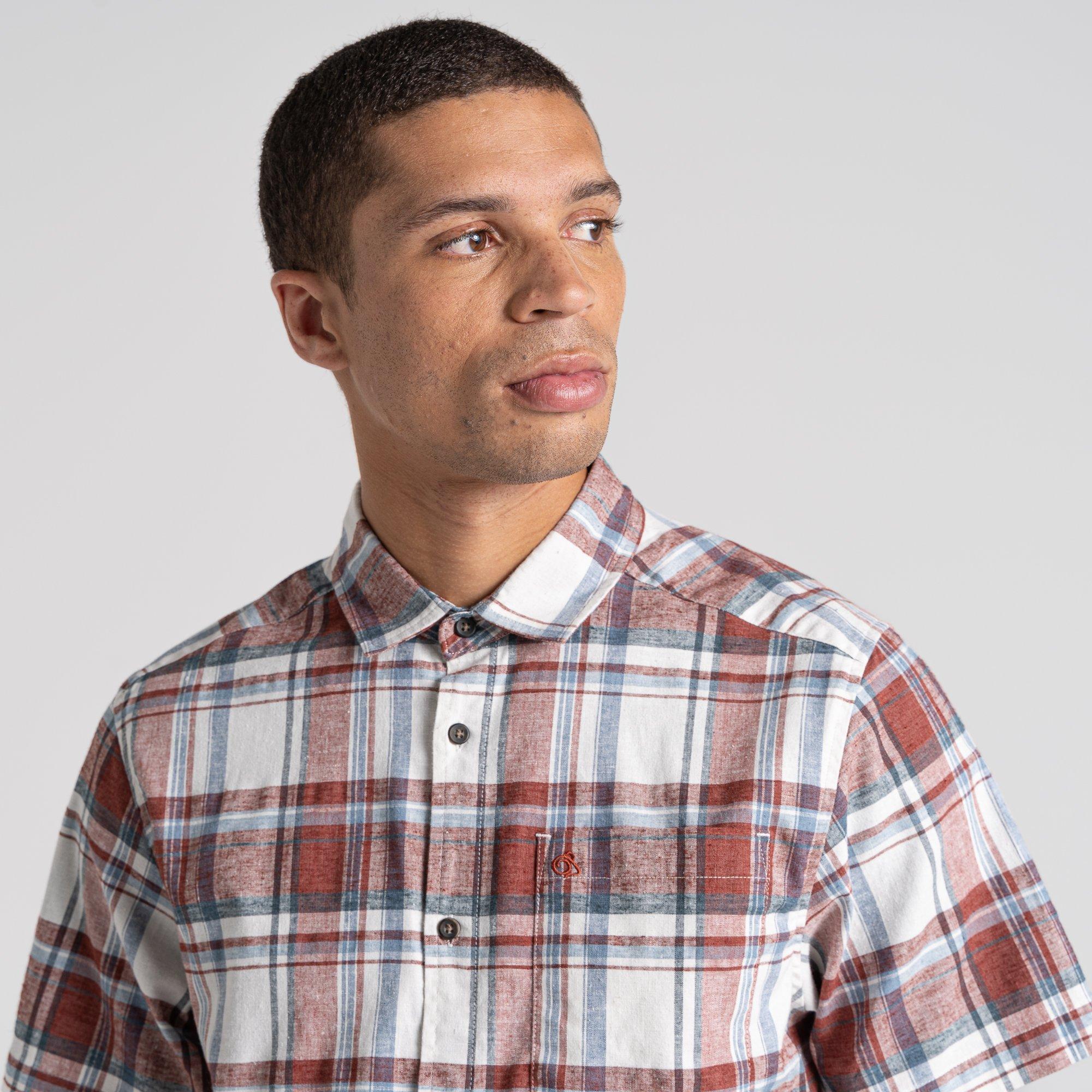 SiennaRedCHK - Craghoppers - Men's Hila Short-Sleeve Shirt - 5