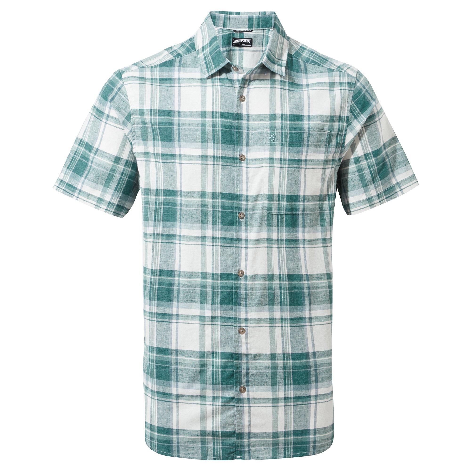 Wsh Teal CHK - Craghoppers - Men's Hila Short-Sleeve Shirt - 1