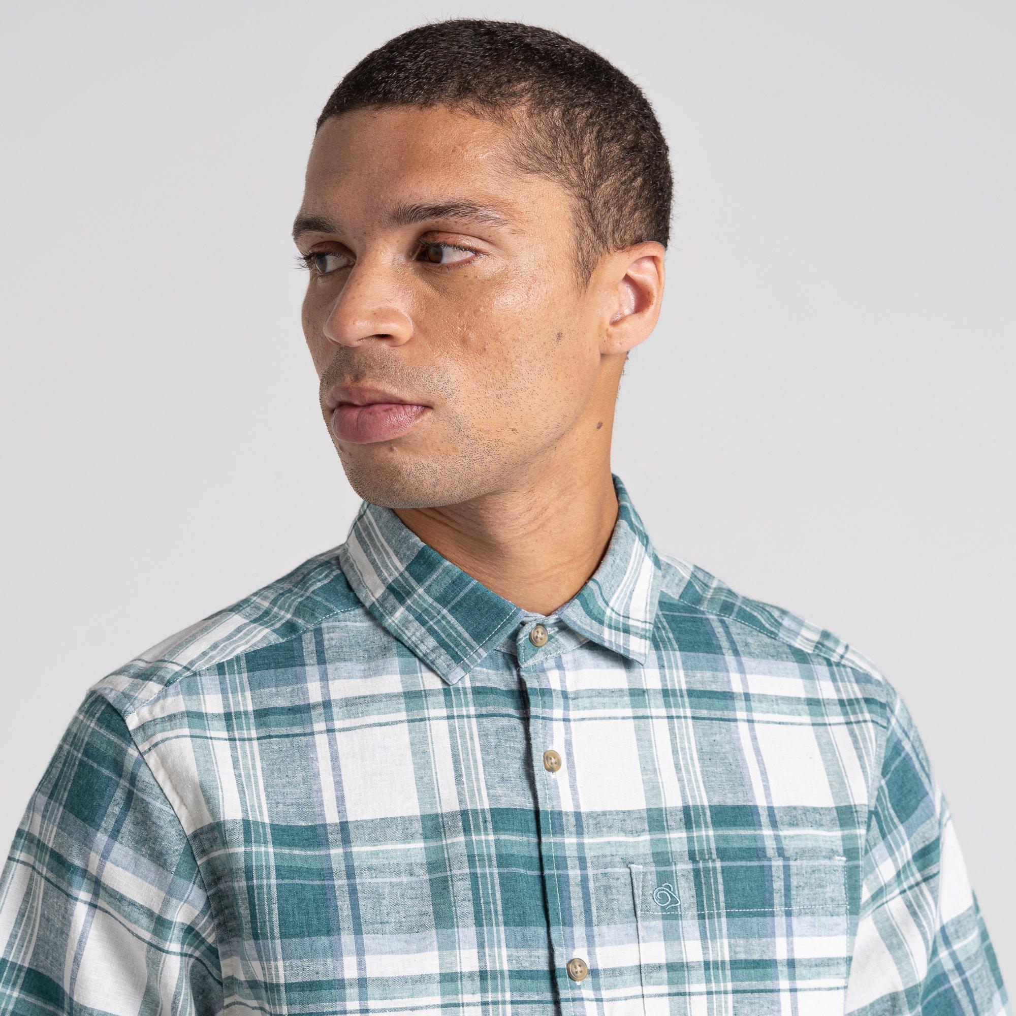 Wsh Teal CHK - Craghoppers - Men's Hila Short-Sleeve Shirt - 6