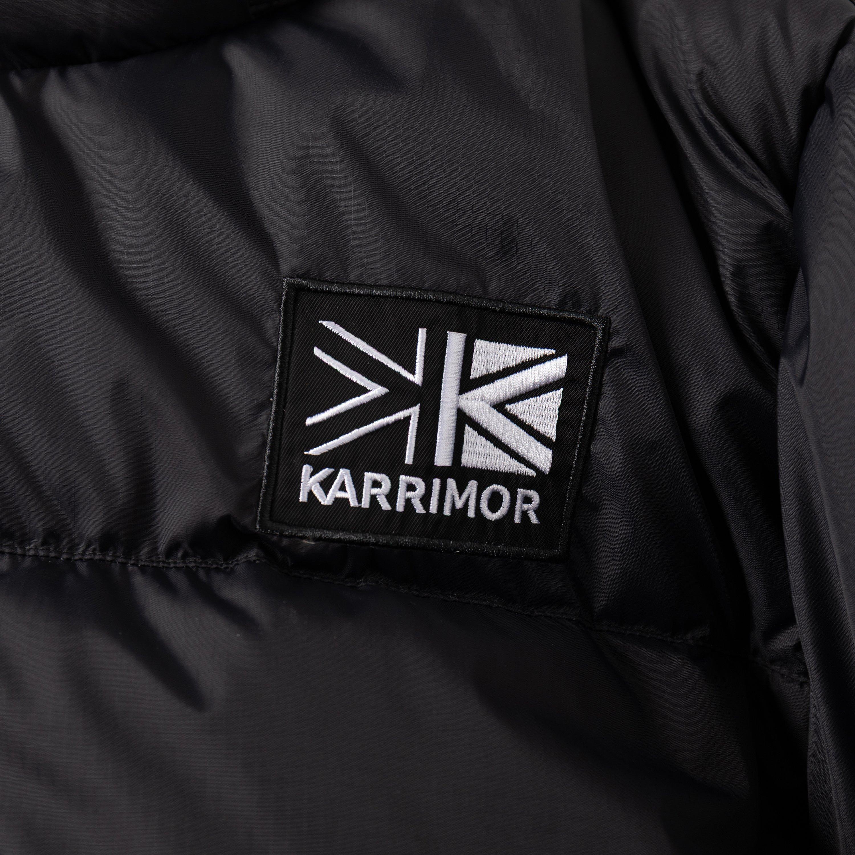 Black - Karrimor - Mens Base Camp Wind Resistant Duck Down Detachable Hood Long Sleeve Down Jacket - 4