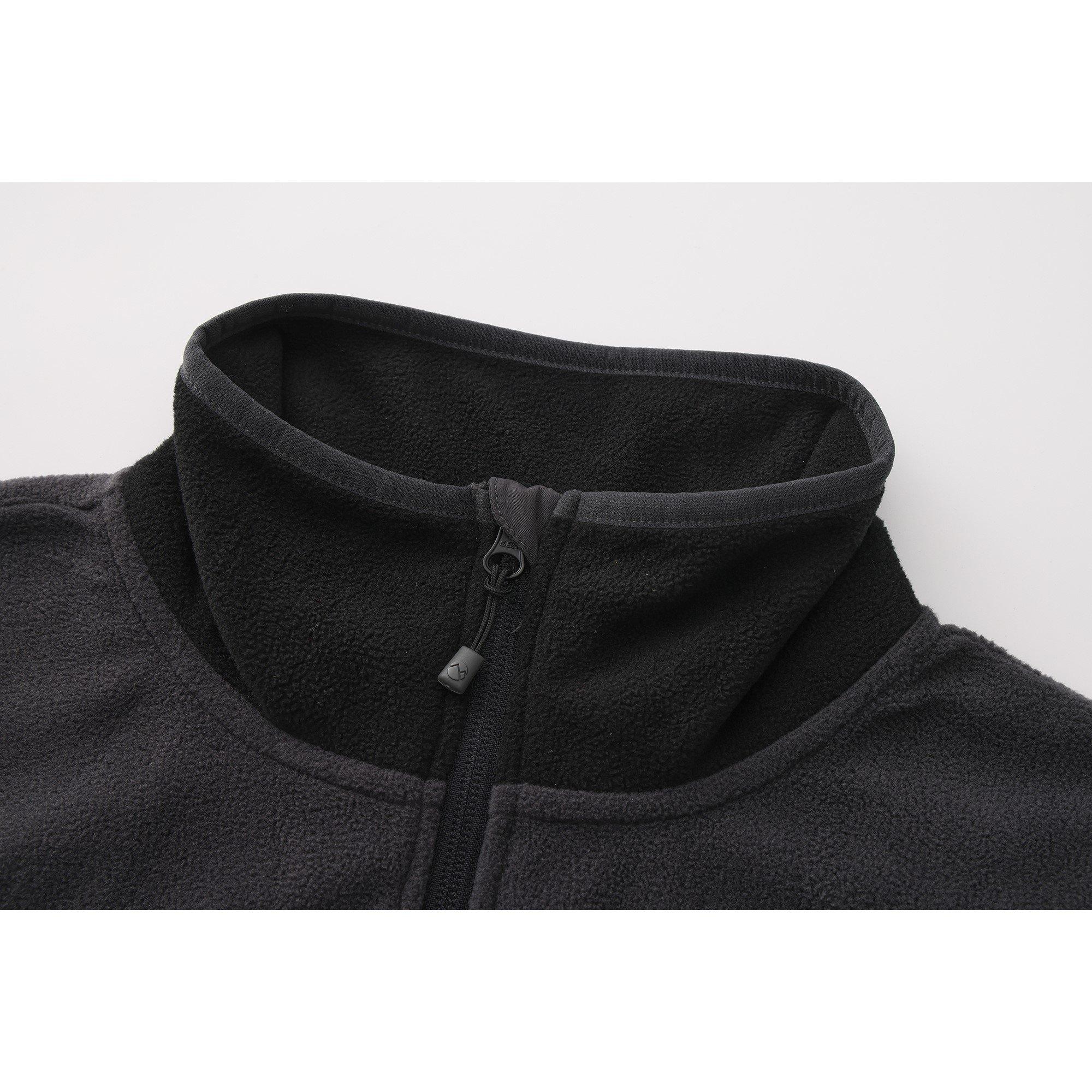 Black/Grey - Gelert - Gelert Quarter Snap Fleece Top Mens - 3